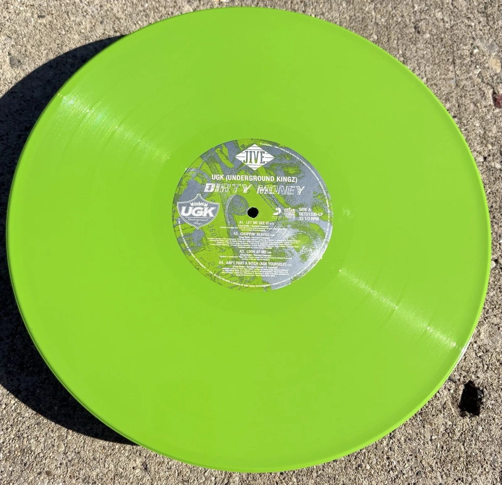 BUN B SIGNED Green Vinyl JSA COA UGK Dirty Money Trill Burger HOUSTON HIP HOP, изображение 3