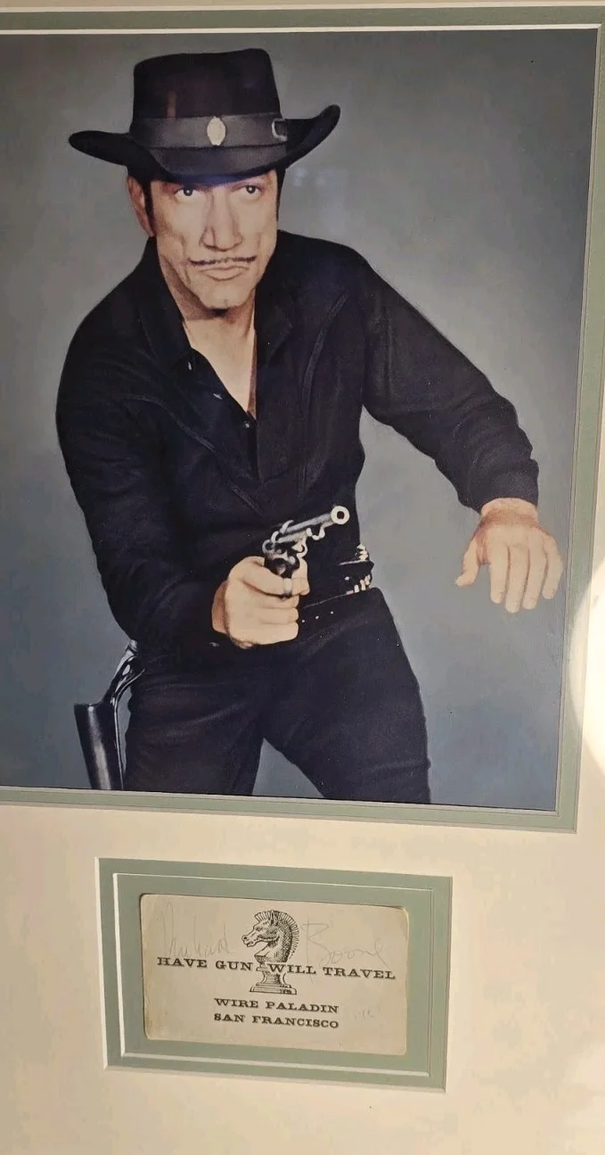 RICHARD BOONE Signed Autograph Business Card Have Gun Will Travel Paladin COA, изображение 4