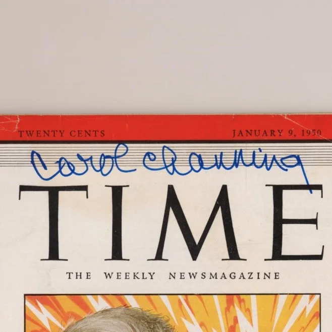 Carol Channing Autographed Signed TIME Magazine AMCo COA, image 2