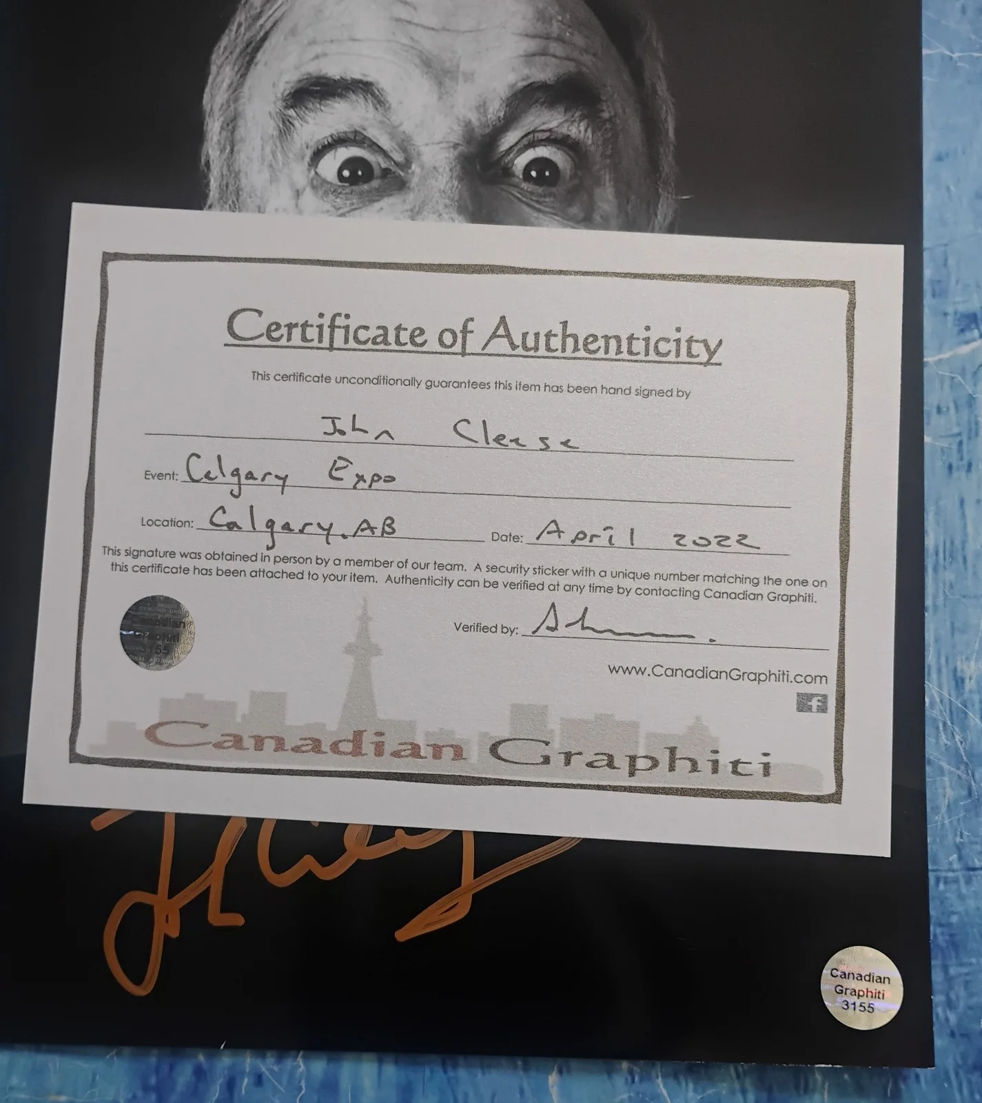 John Cleese Hand Signed Autograph 8x10 Photo COA Monty Python NO US TARIFF, image 4