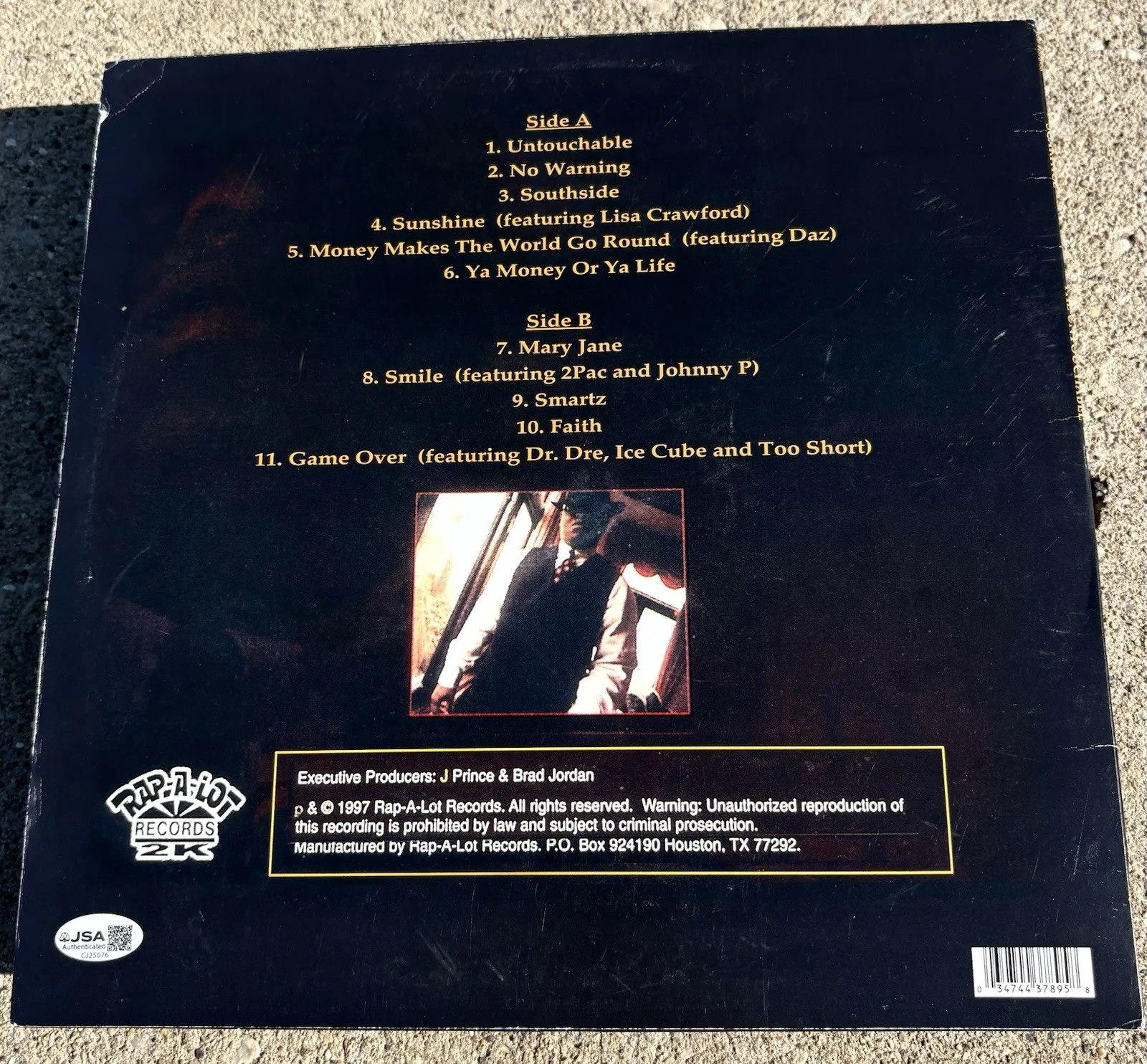 SCARFACE SIGNED The Untouchable Vinyl JSA COA RAP HIP HOP, image 3