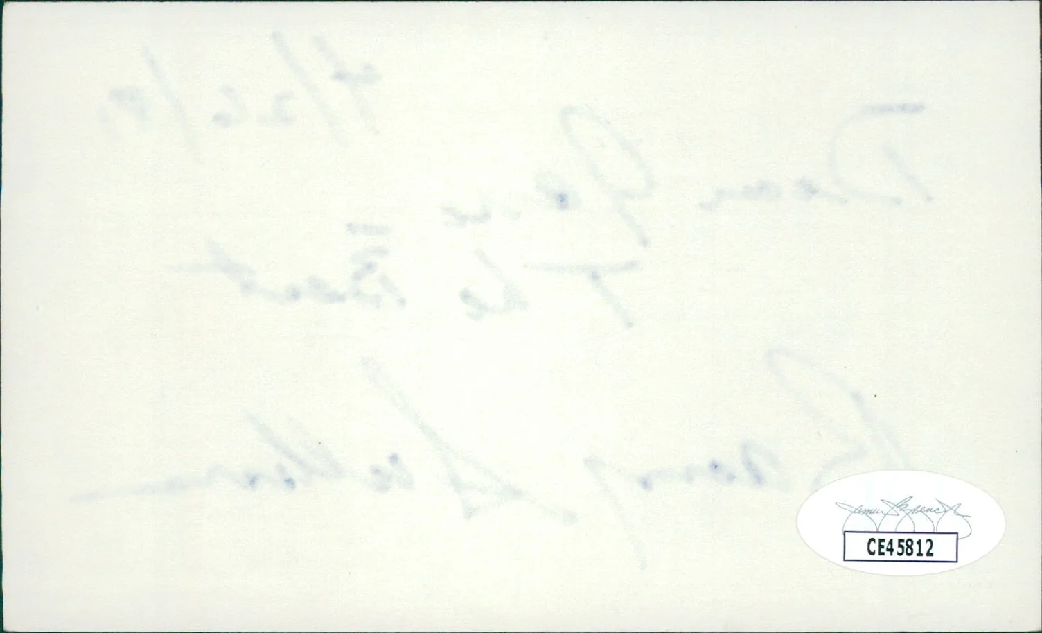 Barry Sullivan — Barry Sullivan Actor Signed 3x5 Index Card JSA Authenticated Personalized, image 2