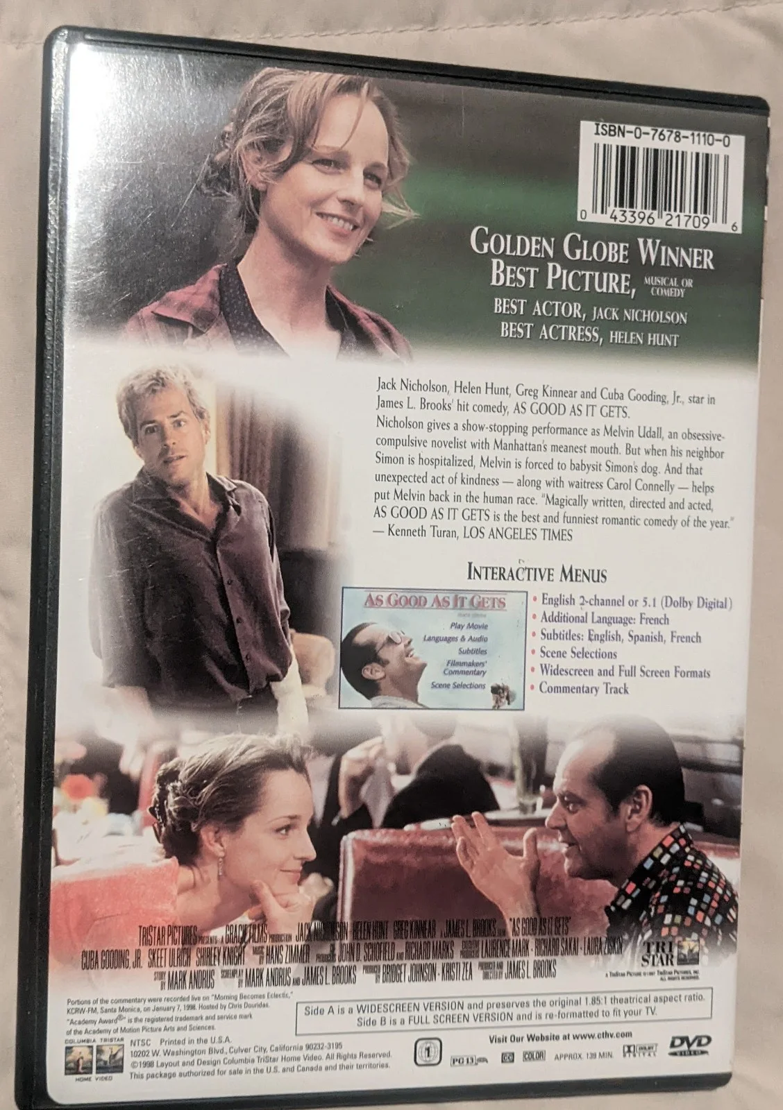 Jack Nicholson James L Brooks Greg Kinnear — JACK NICHOLSON signed autograph AS GOOD AS IT GETS dvd cover James L. Brooks, +1, изображение 3