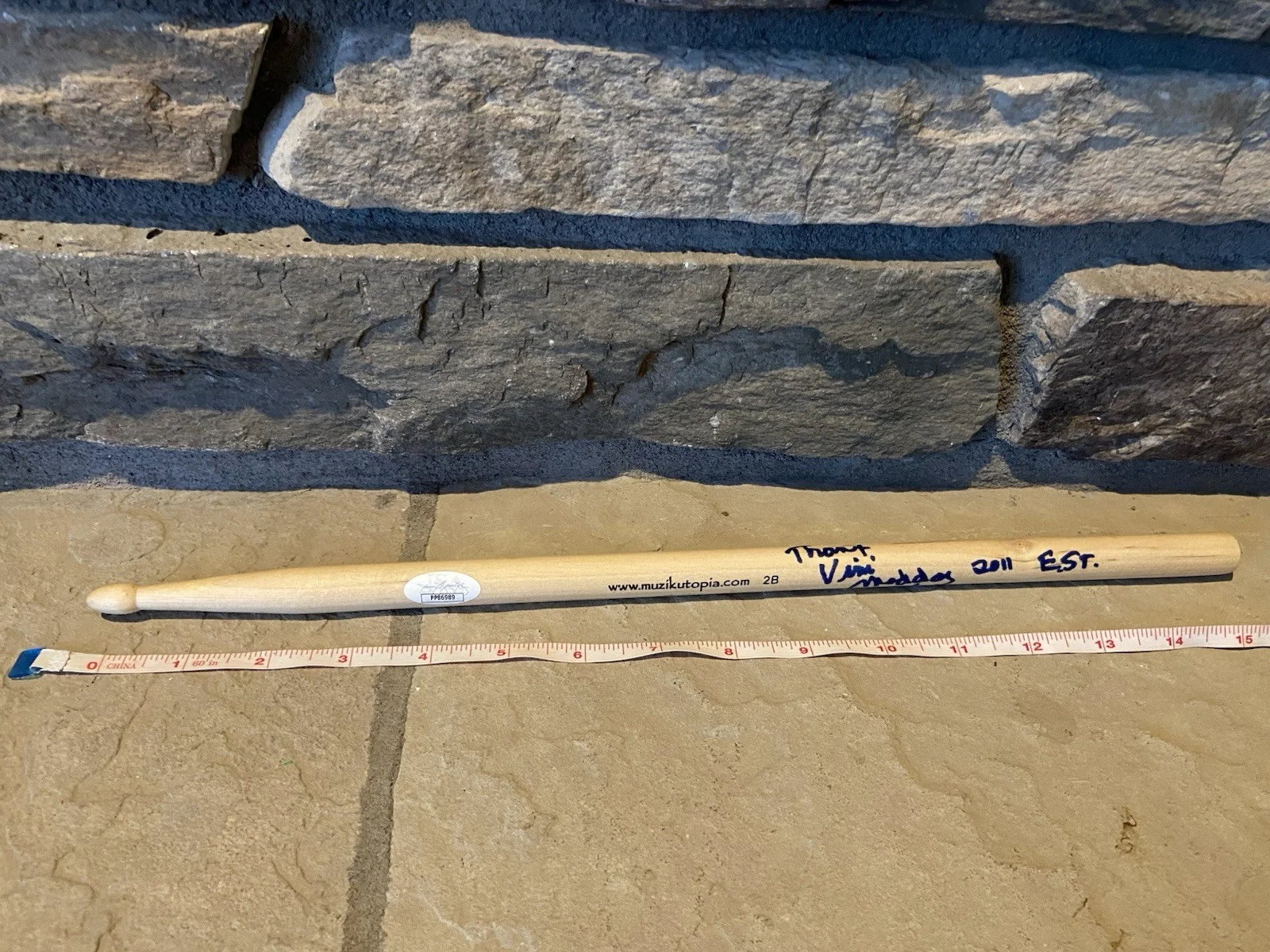 Vini “Mad Dog” Lopez Signed Drumstick - JSA COA - Bruce Springsteen “E. St.” HOF, image 2
