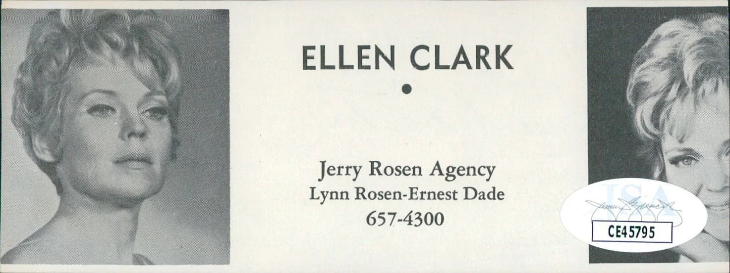 Virginia Christine — Virginia Christine Actress Signed 2x5 Directory Cut JSA Authenticated, image 2