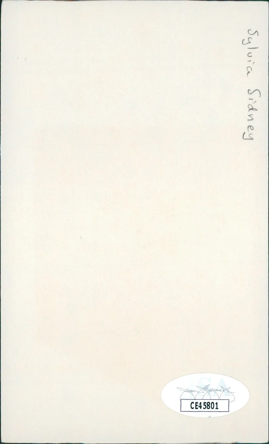 Sylvia Sidney — Sylvia Sidney Actress Triple Signed 3x5 Index Card JSA Authenticated, image 2