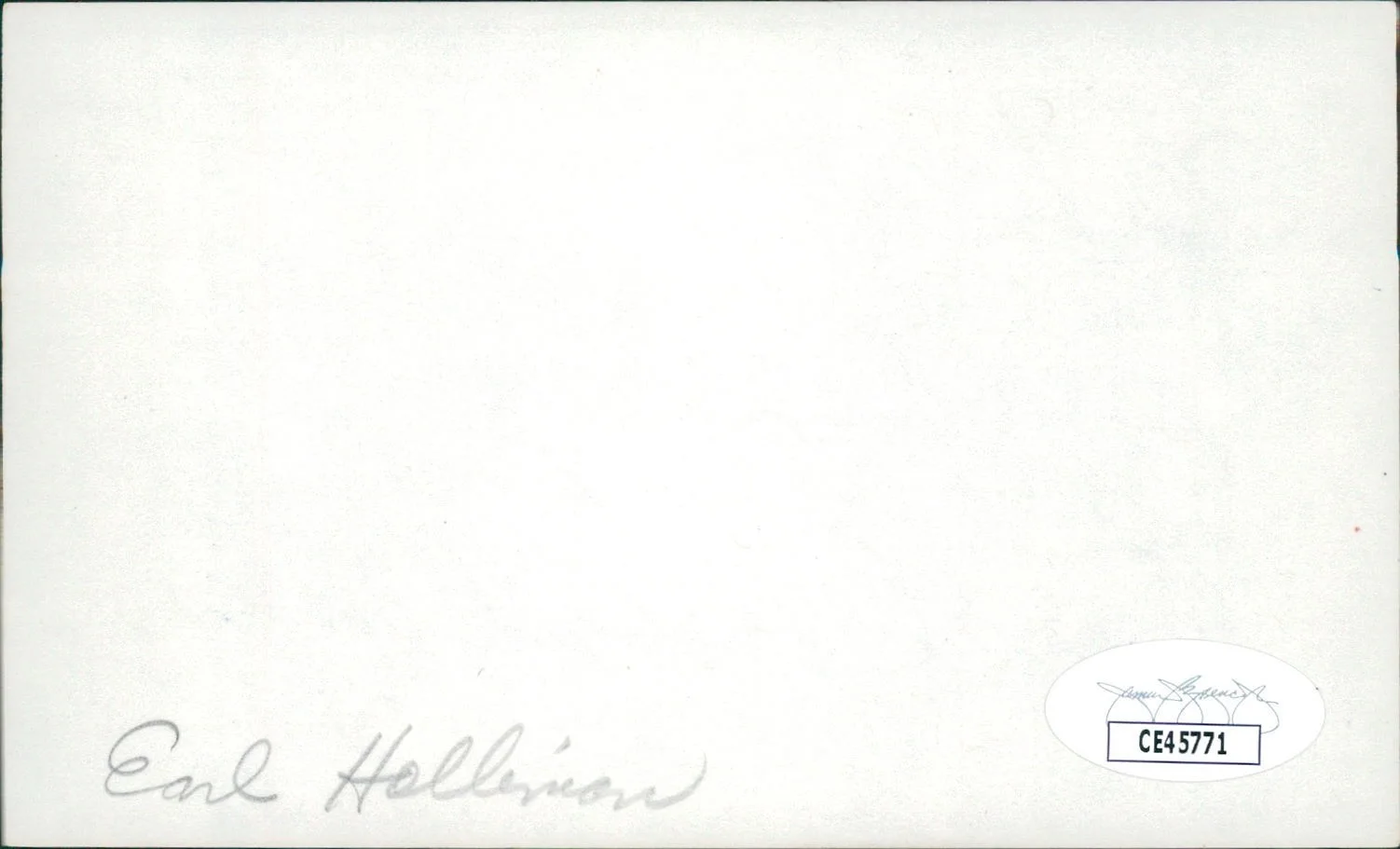 Earl Holliman — Earl Holliman Actor Signed 3x5 Index Card JSA Authenticated Personalized, image 2