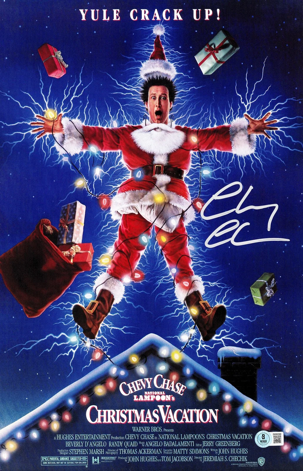 Chevy Chase — Chevy Chase Framed 11x17 Christmas Vacation Movie Poster Clark Griswold Beckett, изображение 2