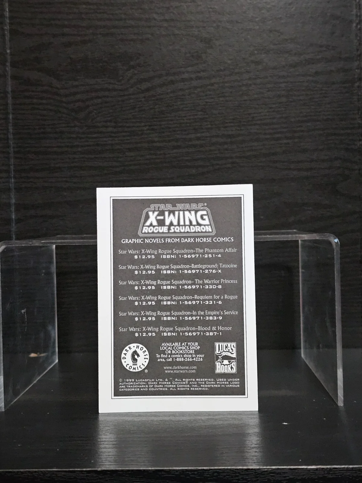 STAR WARS X-WING ROGUE SQUADRON MAZE PROMO CARD SIGNED BY MICHAEL A STACKPOLE, image 2