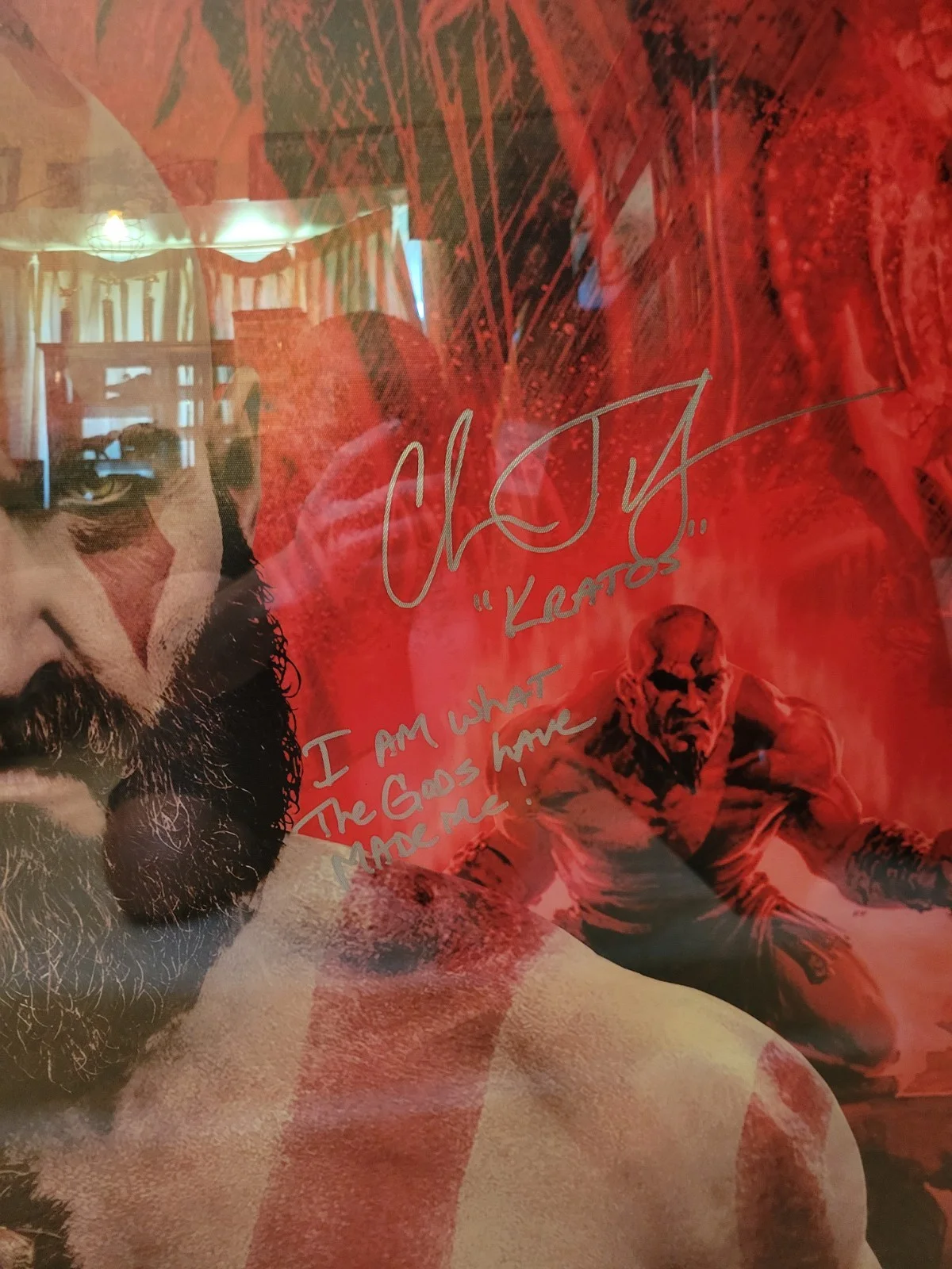 24x36 God of War Ragnarök Poster Signed by Christopher Judge as Kratos, image 2