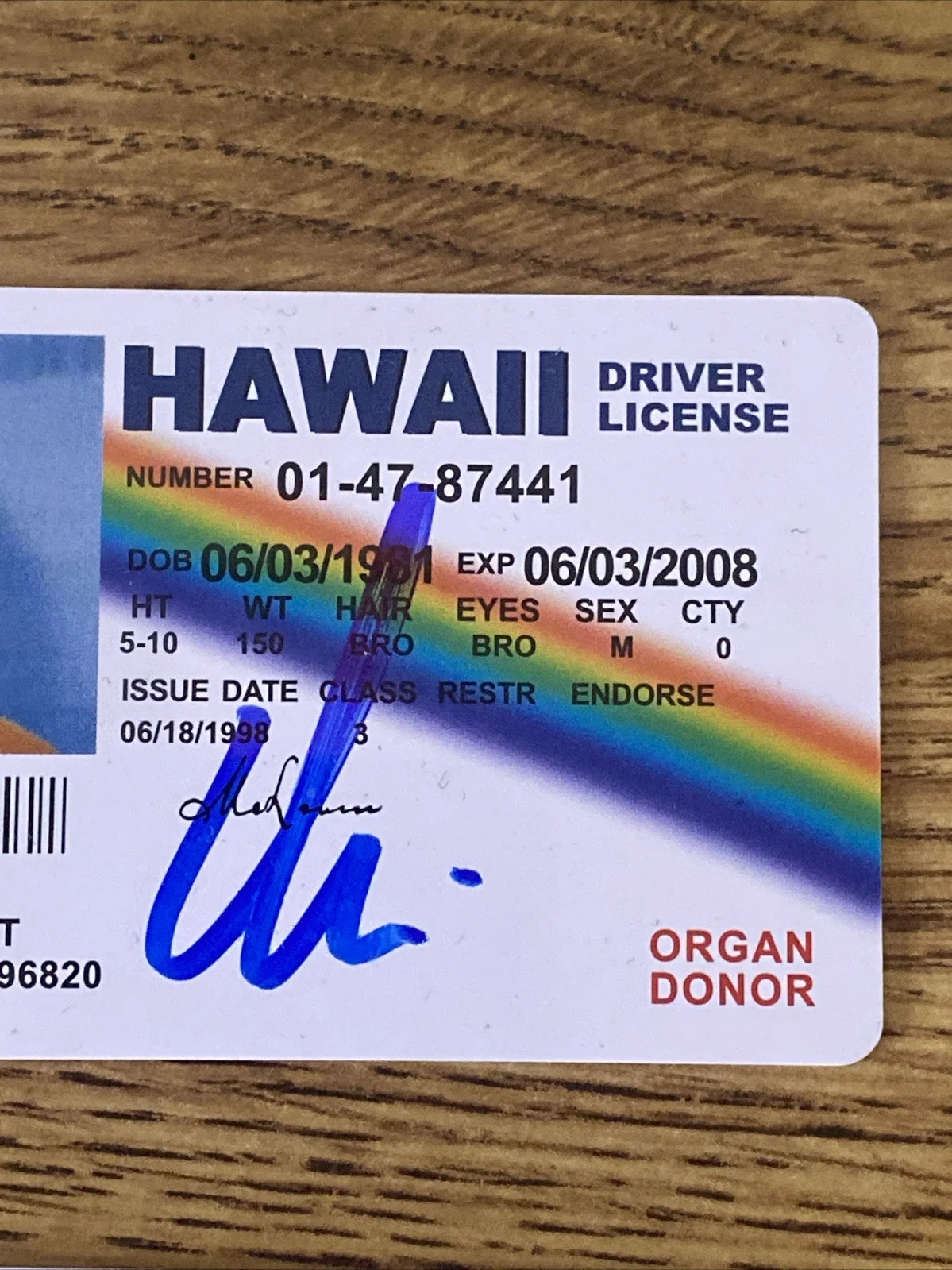 Christopher Mintz-Plasse — Christopher Mintz-Plasse Autographed Mclovin Fake ID License, image 2