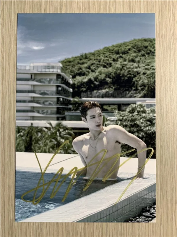 6" EXO LAY /张艺兴 Hand Signed Autographed Photo Autographs Collection Original, image 4
