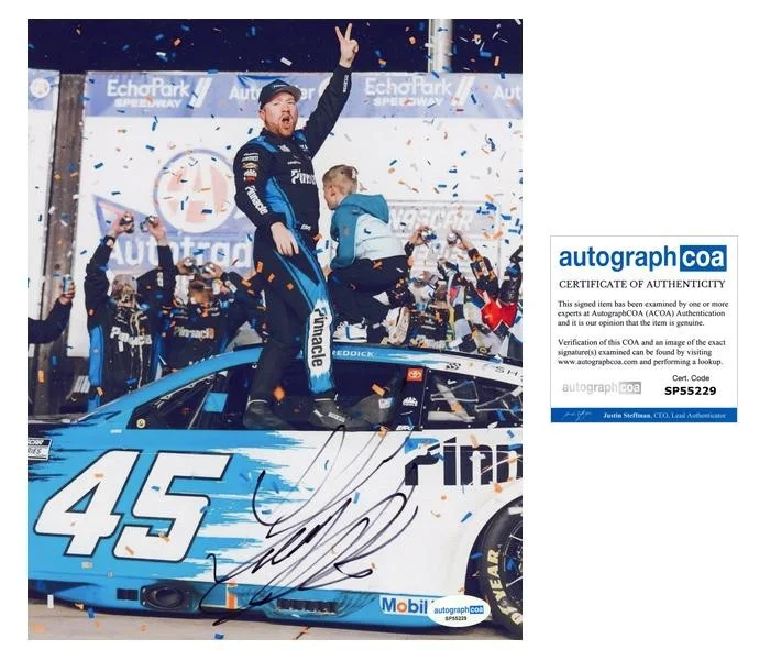 Tyler Reddick — Tyler Reddick AUTOGRAPH Signed Autotrader 400 NASCAR Racing 8x10 Photo B ACOA