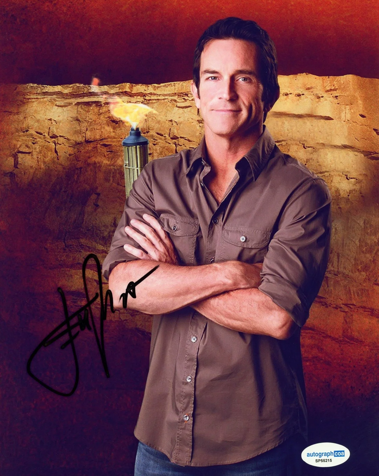 Jeff Probst — Jeff Probst "Survivor" Host AUTOGRAPH Signed Autographed 8x10 Photo F ACOA, изображение 2