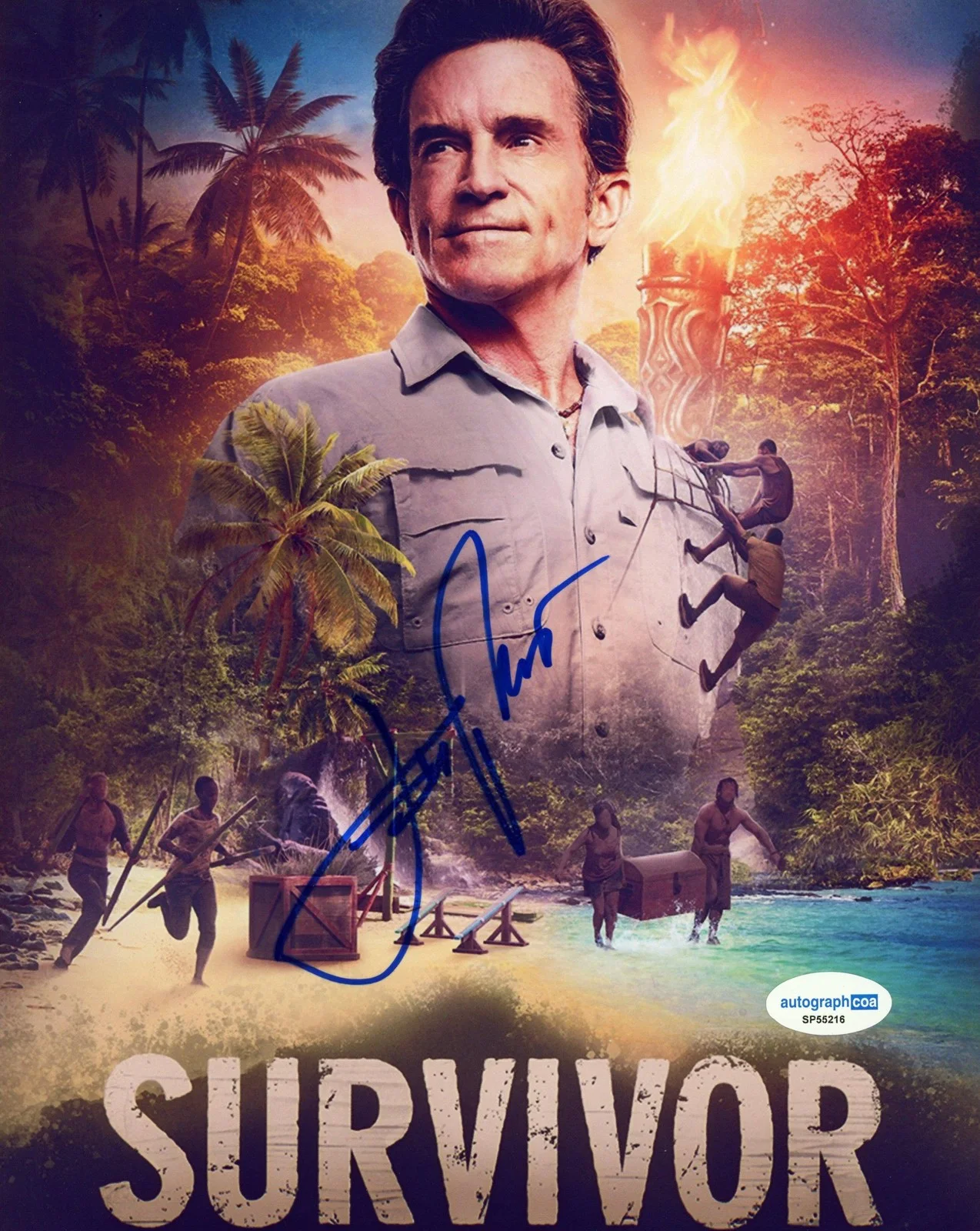Jeff Probst — Jeff Probst "Survivor" Host AUTOGRAPH Signed Autographed 8x10 Photo G ACOA, image 2