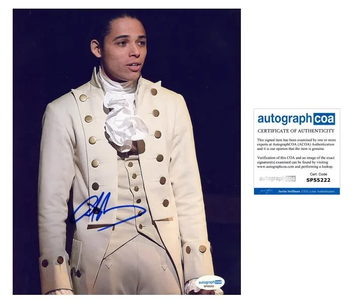 Anthony Ramos — Anthony Ramos "Hamilton" AUTOGRAPH Signed 'Philip Hamilton' 8x10 Photo ACOA