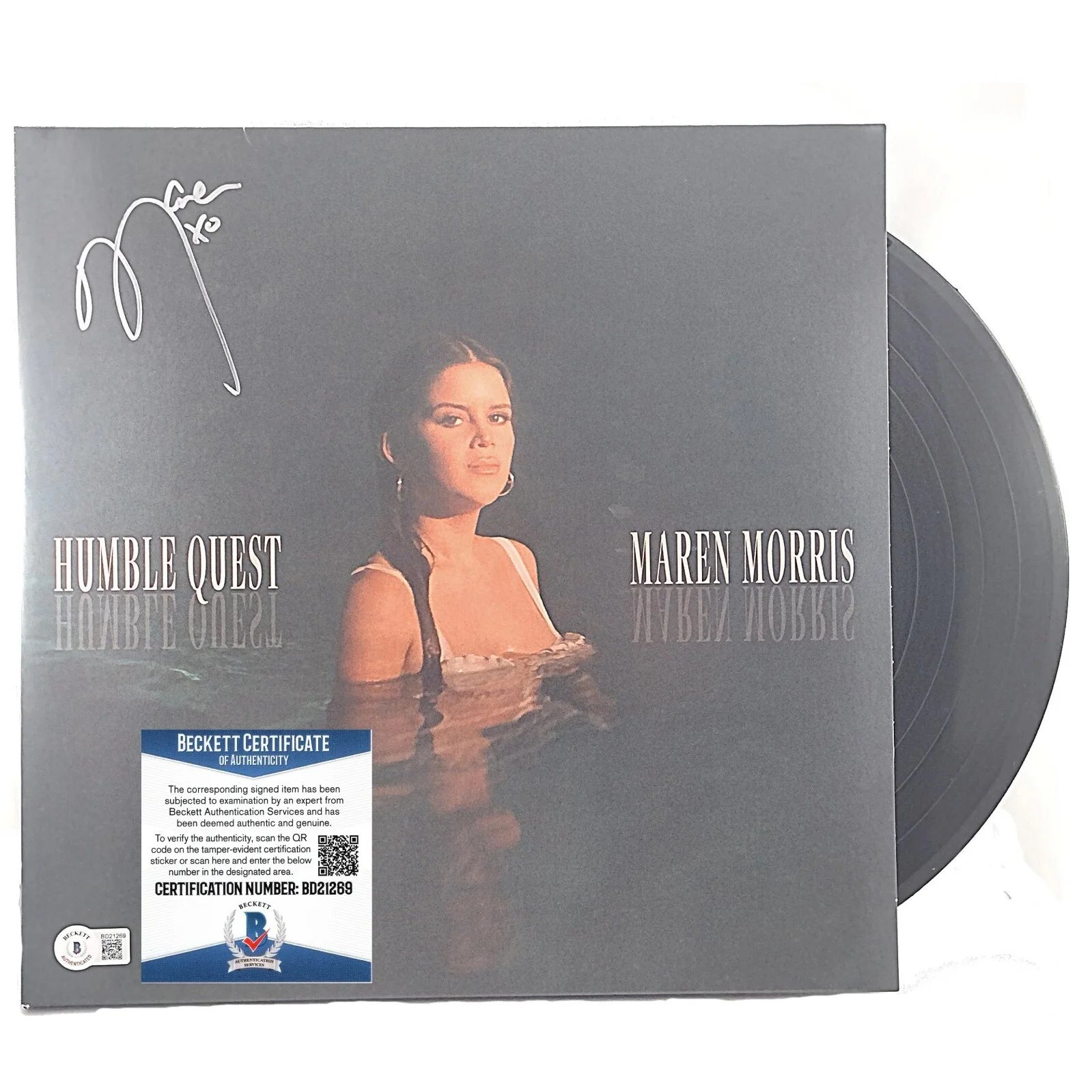 Maren Morris Signed Humble Quest Vinyl Record Album Beckett BAS COA Country Pop, image 2