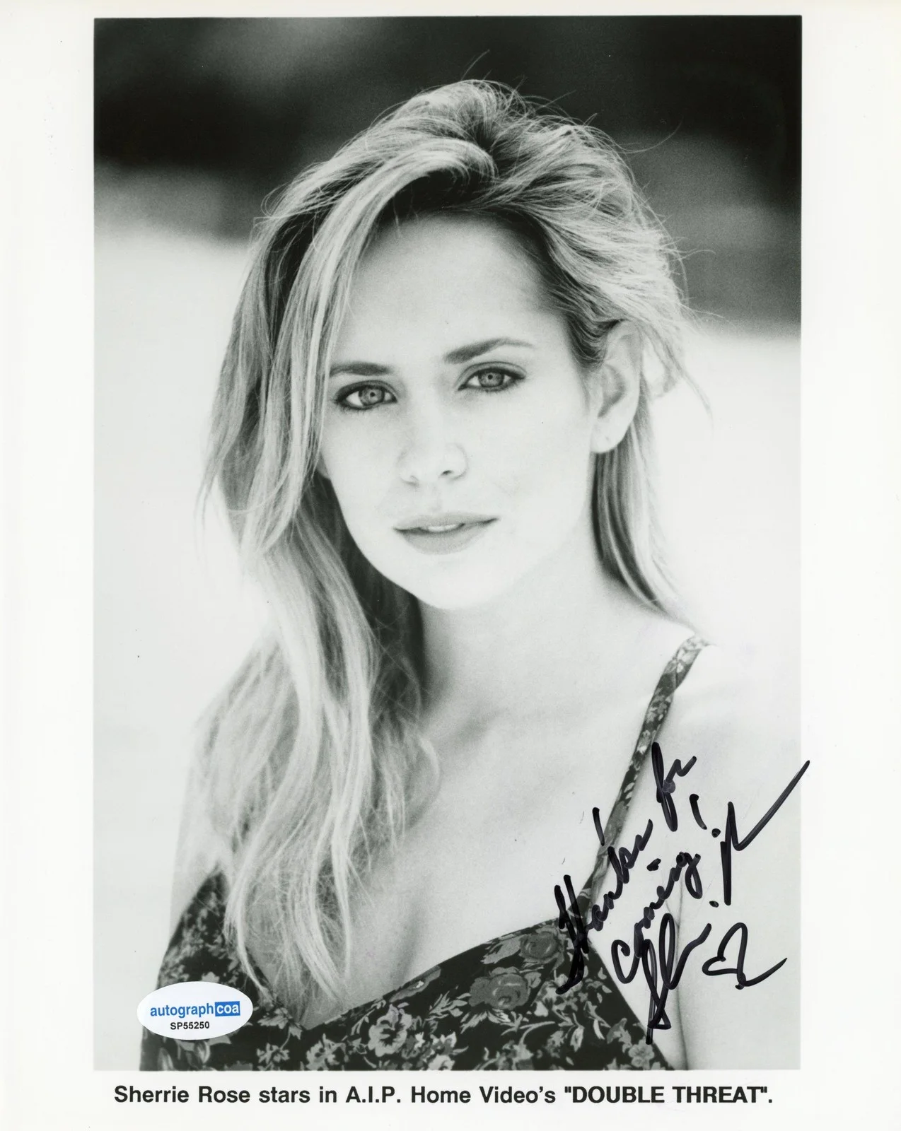Sherrie Rose — Sherrie Rose "Double Threat" AUTOGRAPH Signed 'Lisa Shane' 8x10 Photo ACOA, изображение 2