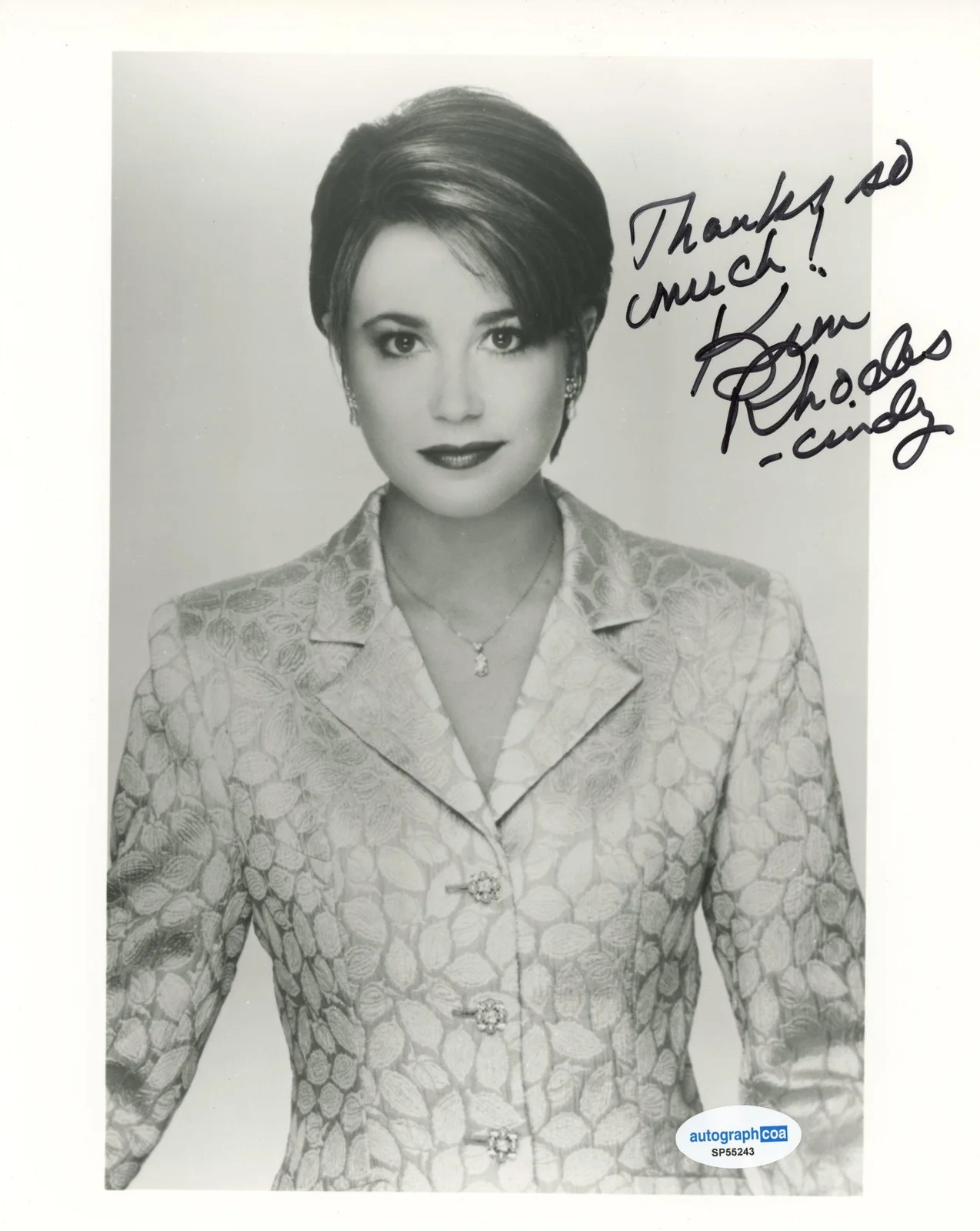 Kim Rhodes — Kim Rhodes "Another World" AUTOGRAPH Signed Autographed 'Cindy' 8x10 Photo ACOA, изображение 2