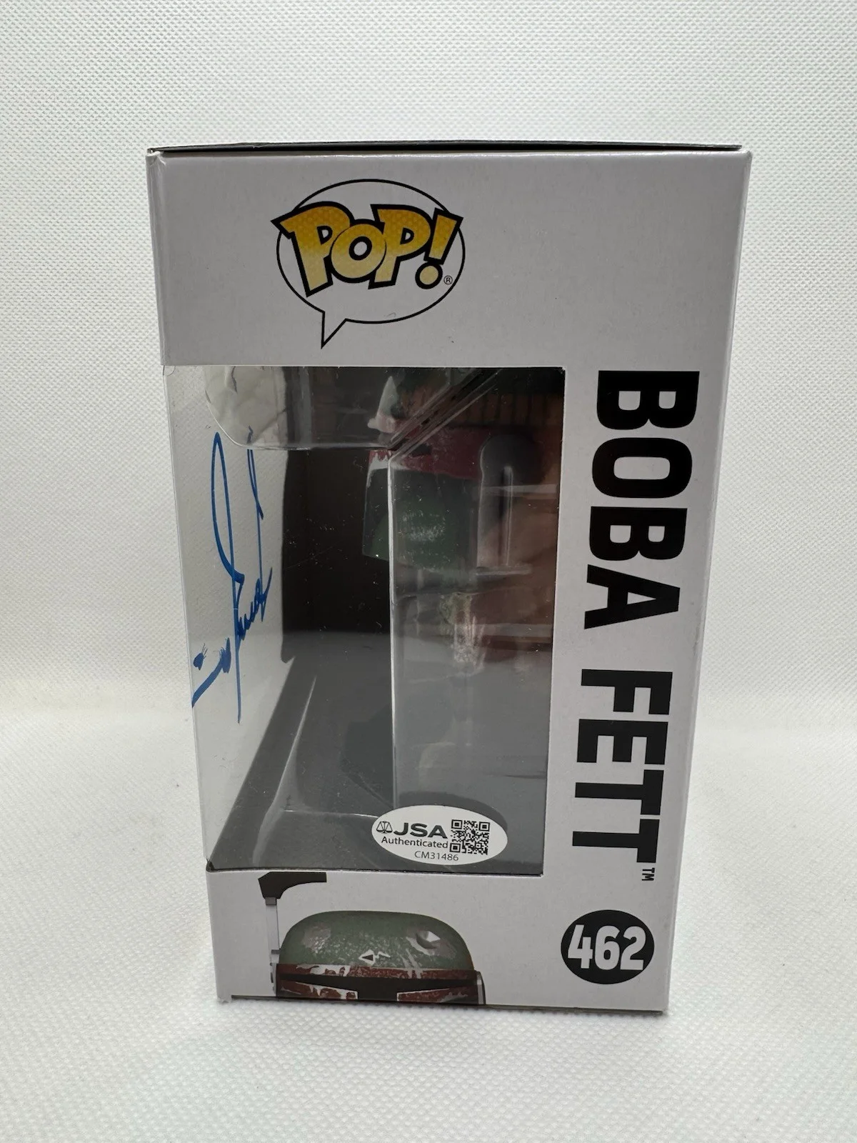 TEMUERA MORRISON SIGNED BOBA FETT FUNKO POP #462 STAR WARS THE MANDALORIAN JSA, изображение 2