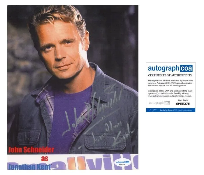 John Schneider — John Schneider "Smallville" AUTOGRAPH Signed 'Jonathan Kent' 8x10 Photo B ACOA