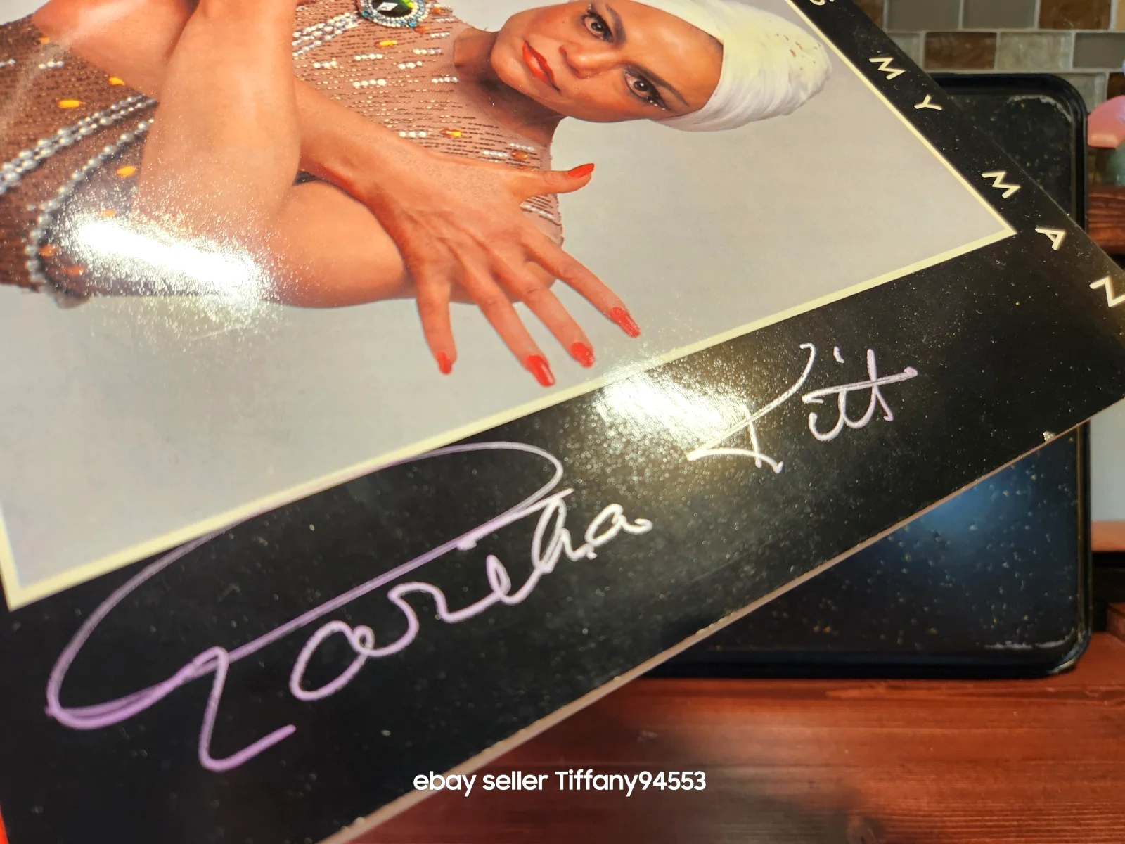 Eartha Kitt Where is My Man AUTOGRAPHED 12" Single 1983 FIRST PRESSING, image 3