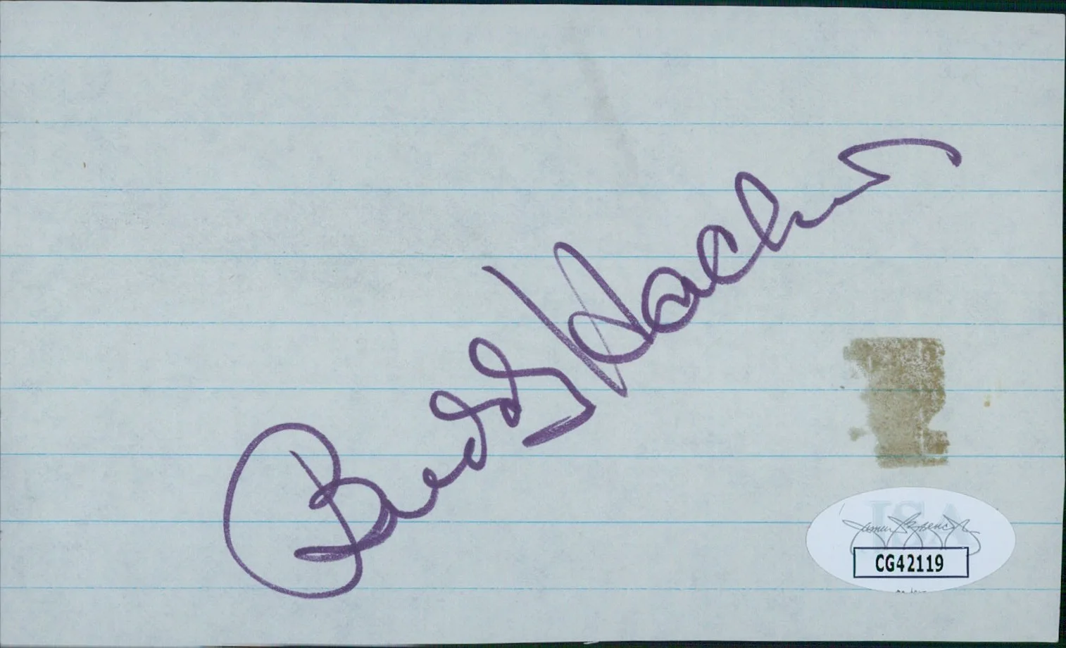 Buddy Hackett — Buddy Hackett Actor Signed 3x5 Cut Page JSA Authenticated