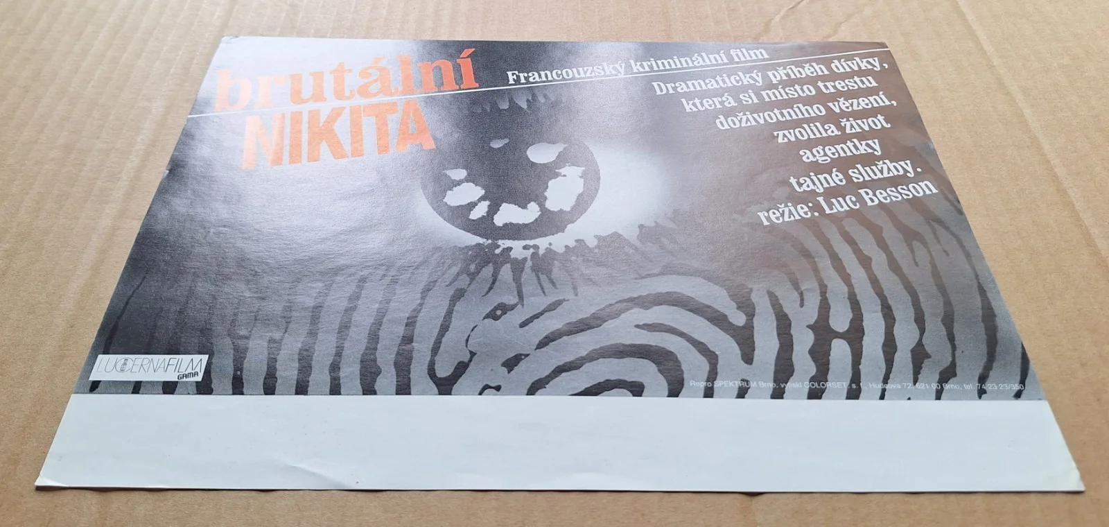 LA FEMME NIKITA, ANNE PARILLAUD, ORIGINAL A4 CZECH MOVIE POSTER, JAN WEBER, изображение 2