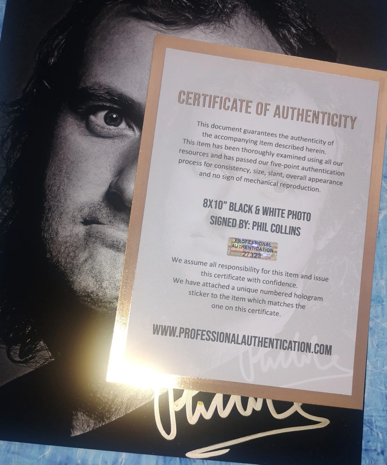 Phil Collins Hand Signed Autograph 8x10 Photo COA - NO US TARIFFS, image 4