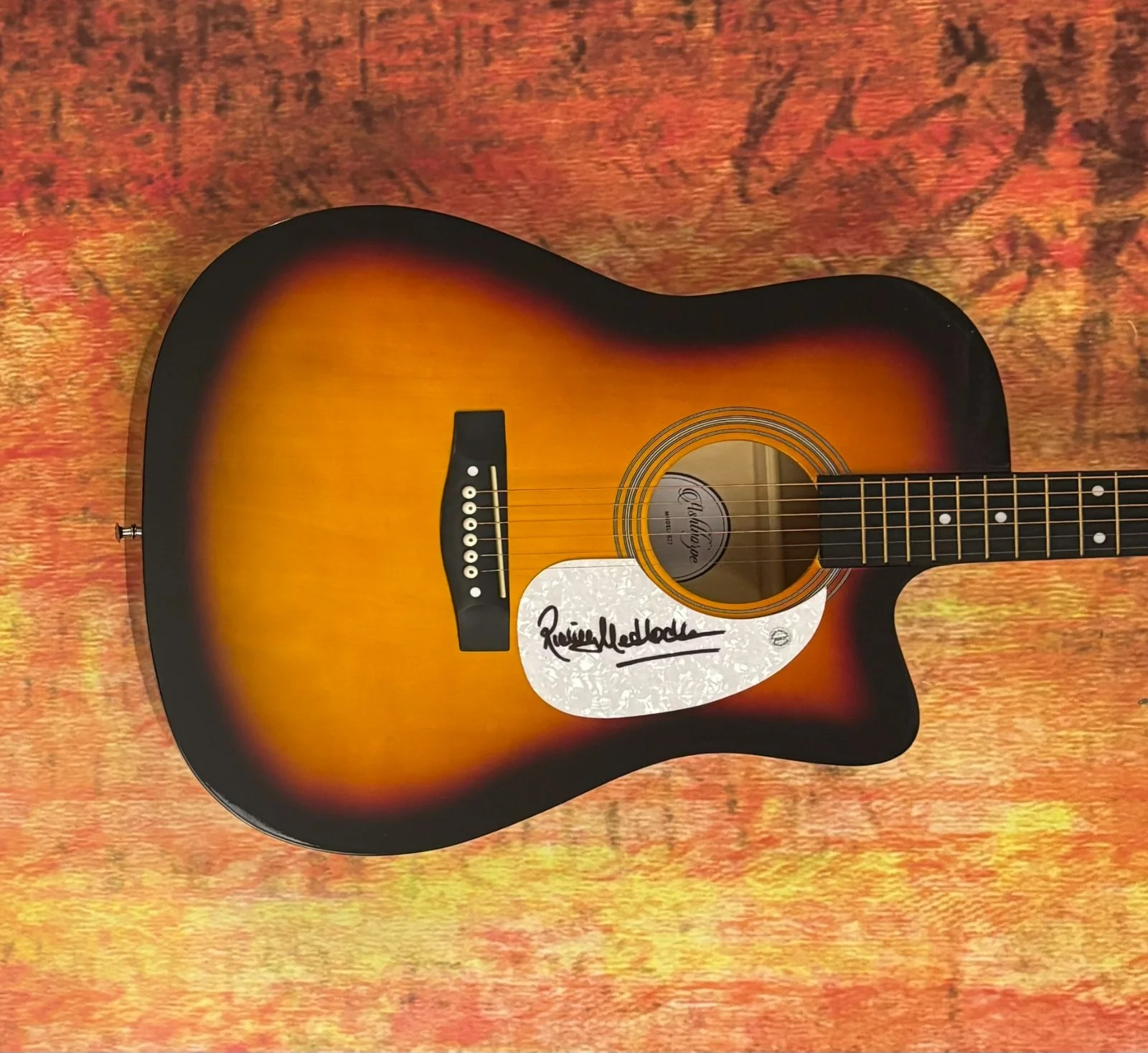 GFA Lynyrd Skynyrd Guitarist * RICKEY MEDLOCKE * Signed 41" Acoustic Guitar COA, изображение 4