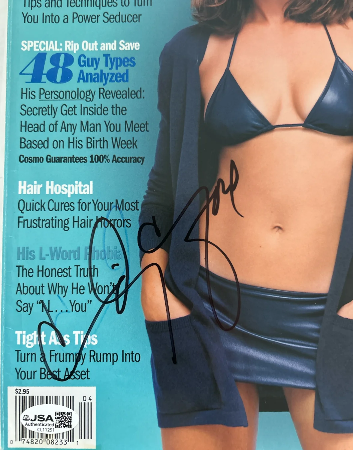 CINDY CRAWFORD — 04/1998 CINDY CRAWFORD AUTOGRAPHED HAND SIGNED MAGAZINE COVER JSA/COA, изображение 3