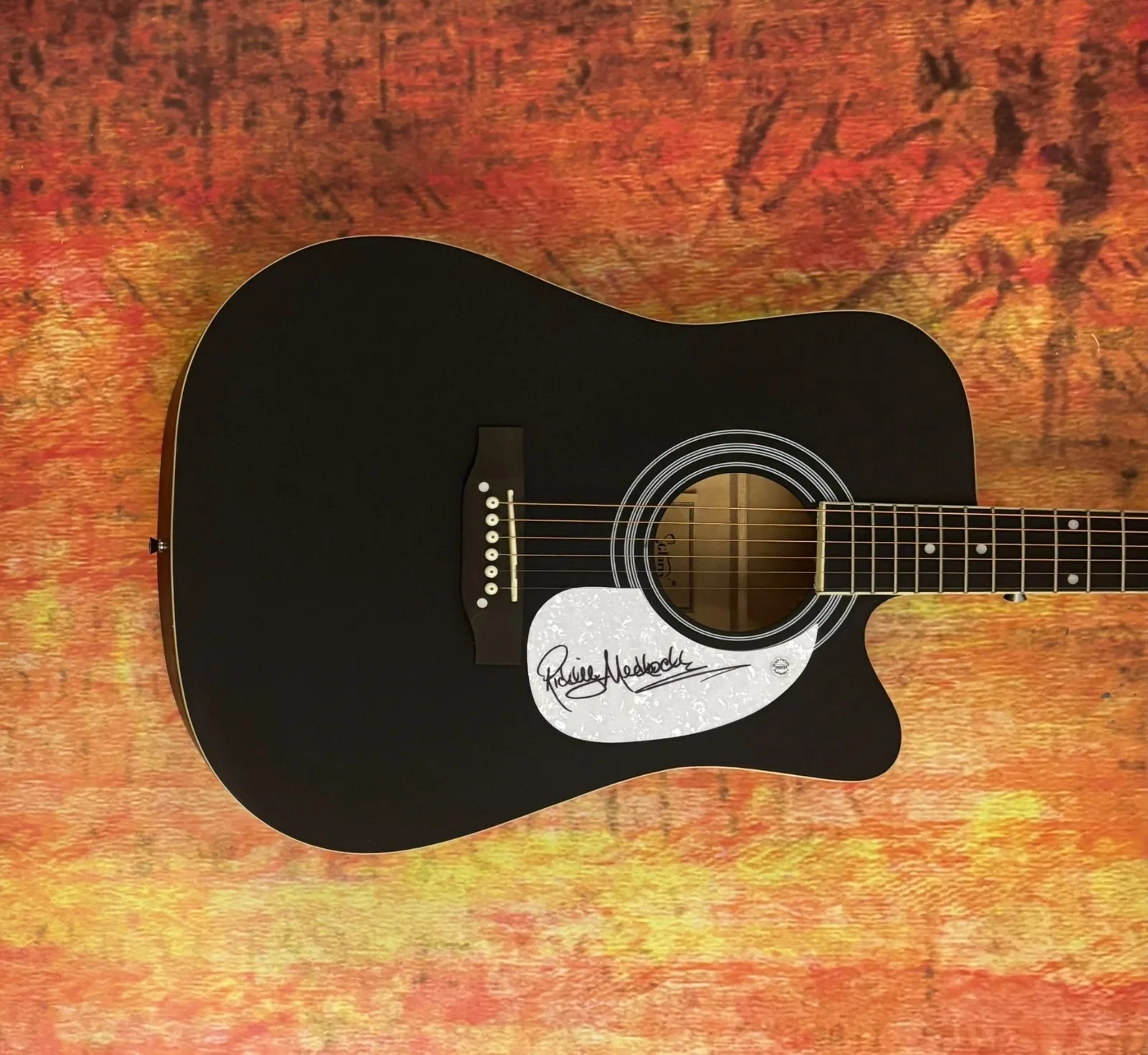 GFA Lynyrd Skynyrd Guitarist * RICKEY MEDLOCKE * Signed 41" Acoustic Guitar COA, изображение 4