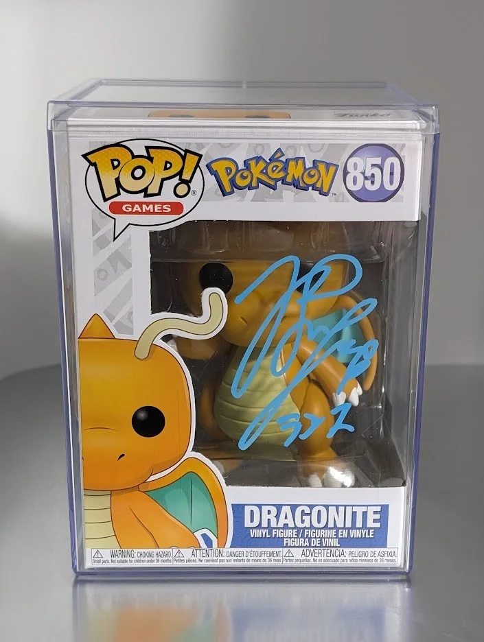 Yoshimasa Hosoya — Yoshimasa Hosoya JVA Signed Autographed Funko Pop #850 Dragonite Pokemon
