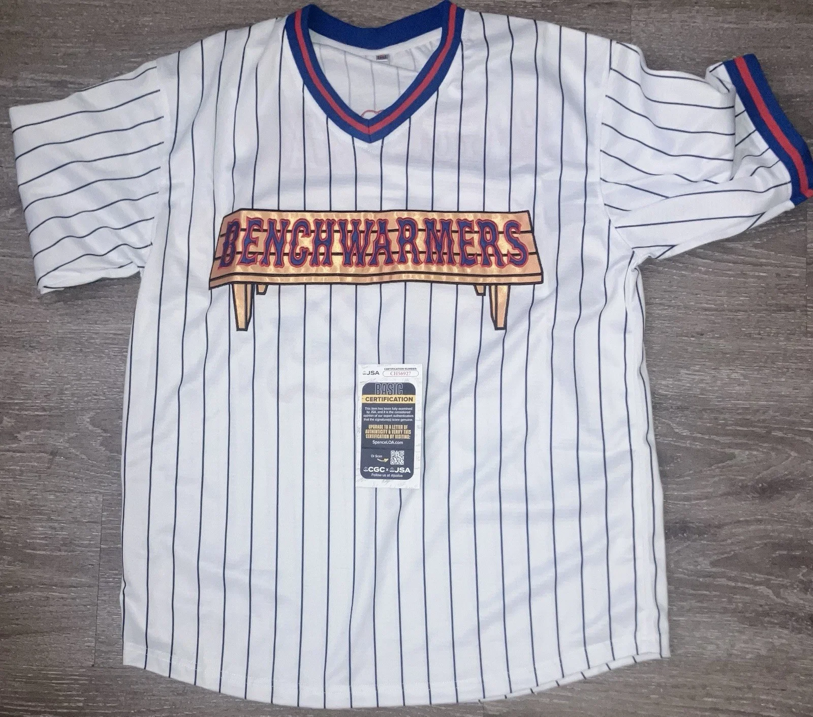 David Spade — DAVID SPADE SIGNED AUTOGRAPHED RICHIE GOODMAN BENCHWARMERS M JERSEY JSA COA RARE, изображение 3
