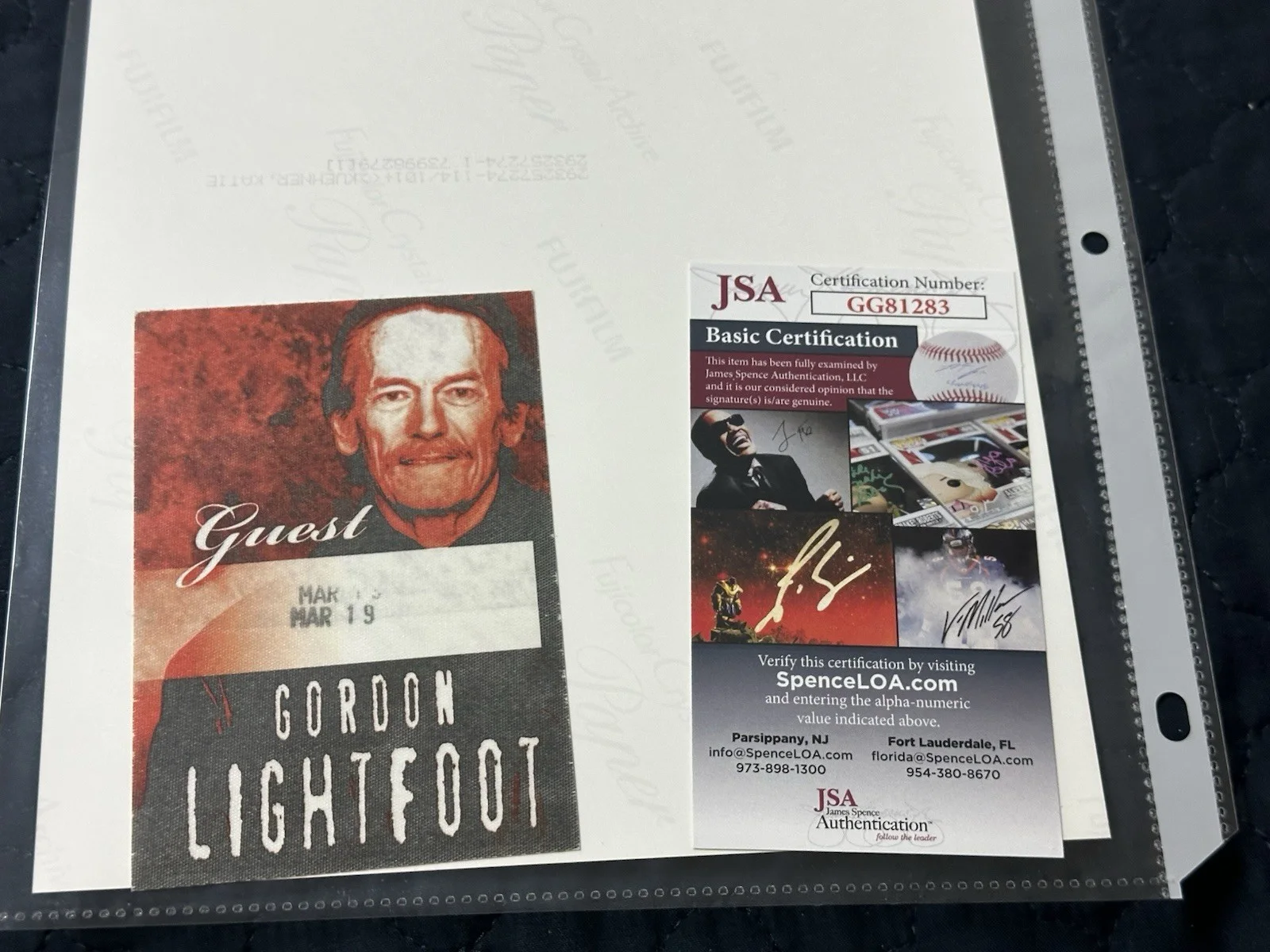 Gordon Lightfoot Signed Autographed 8 By 10 Photo JSA, image 2