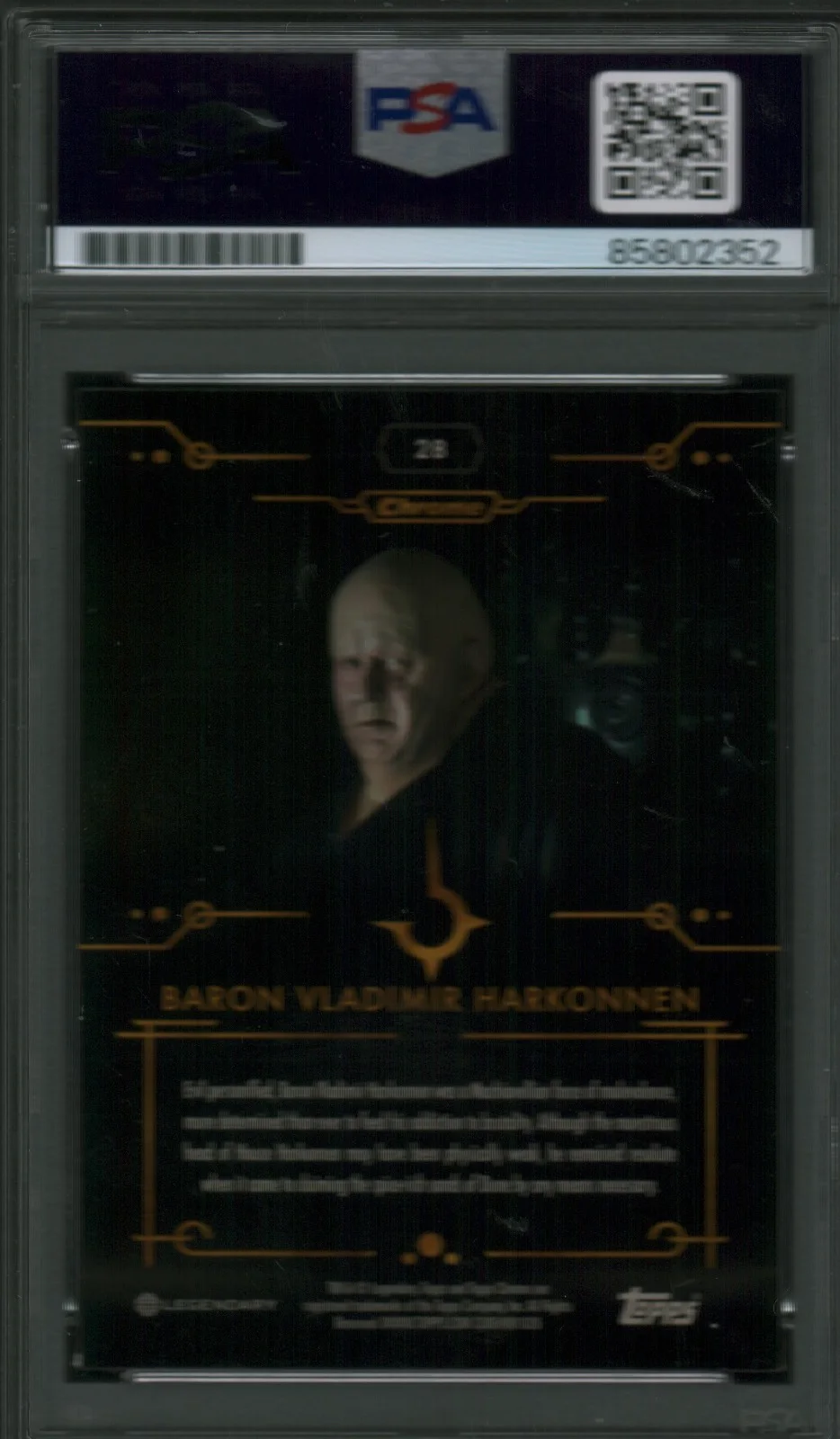 stellan skarsgard — Stellan Skarsgard Signed Dune Trading Card Barron Harkonen PSA/DNA Numbered /175, image 2