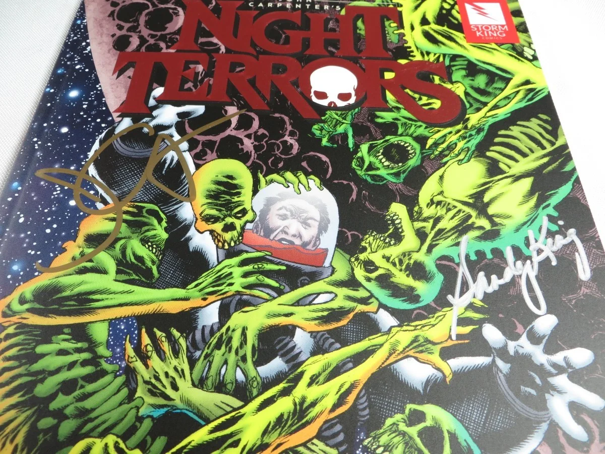 John Carpenter, Sandy King — John Carpenter Sandy King Dual Autographed Comic Book Night Terrors JSA CK94323, image 2