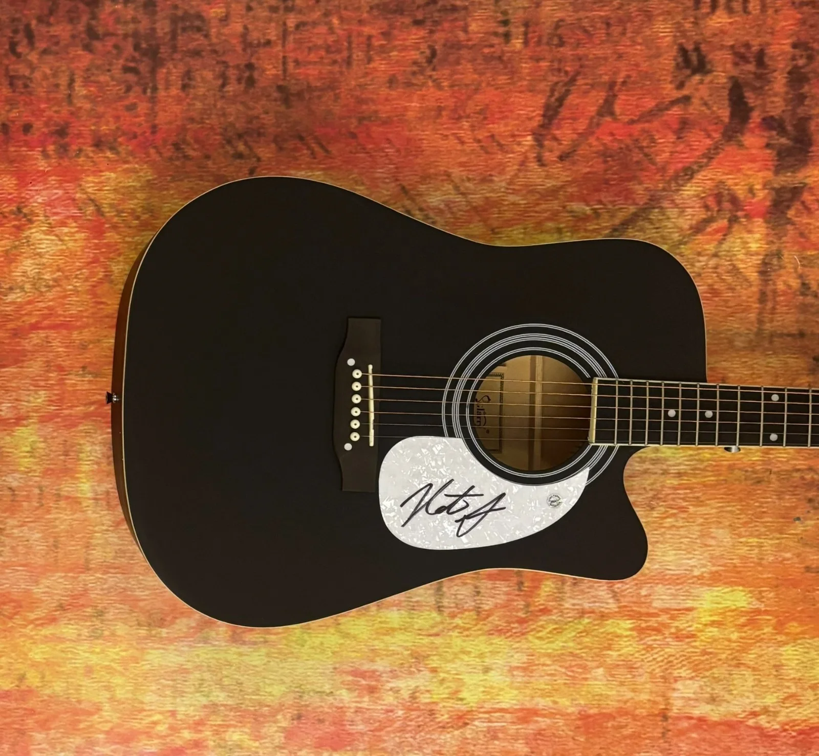 GFA Wildflower & Whiskey on You * NATE SMITH * Signed 41" Acoustic Guitar COA, изображение 4