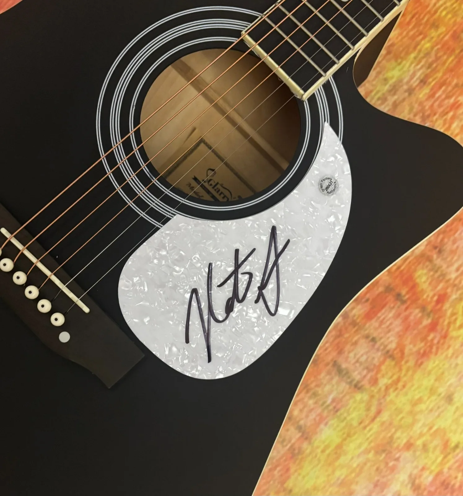 GFA Wildflower & Whiskey on You * NATE SMITH * Signed 41" Acoustic Guitar COA, изображение 5