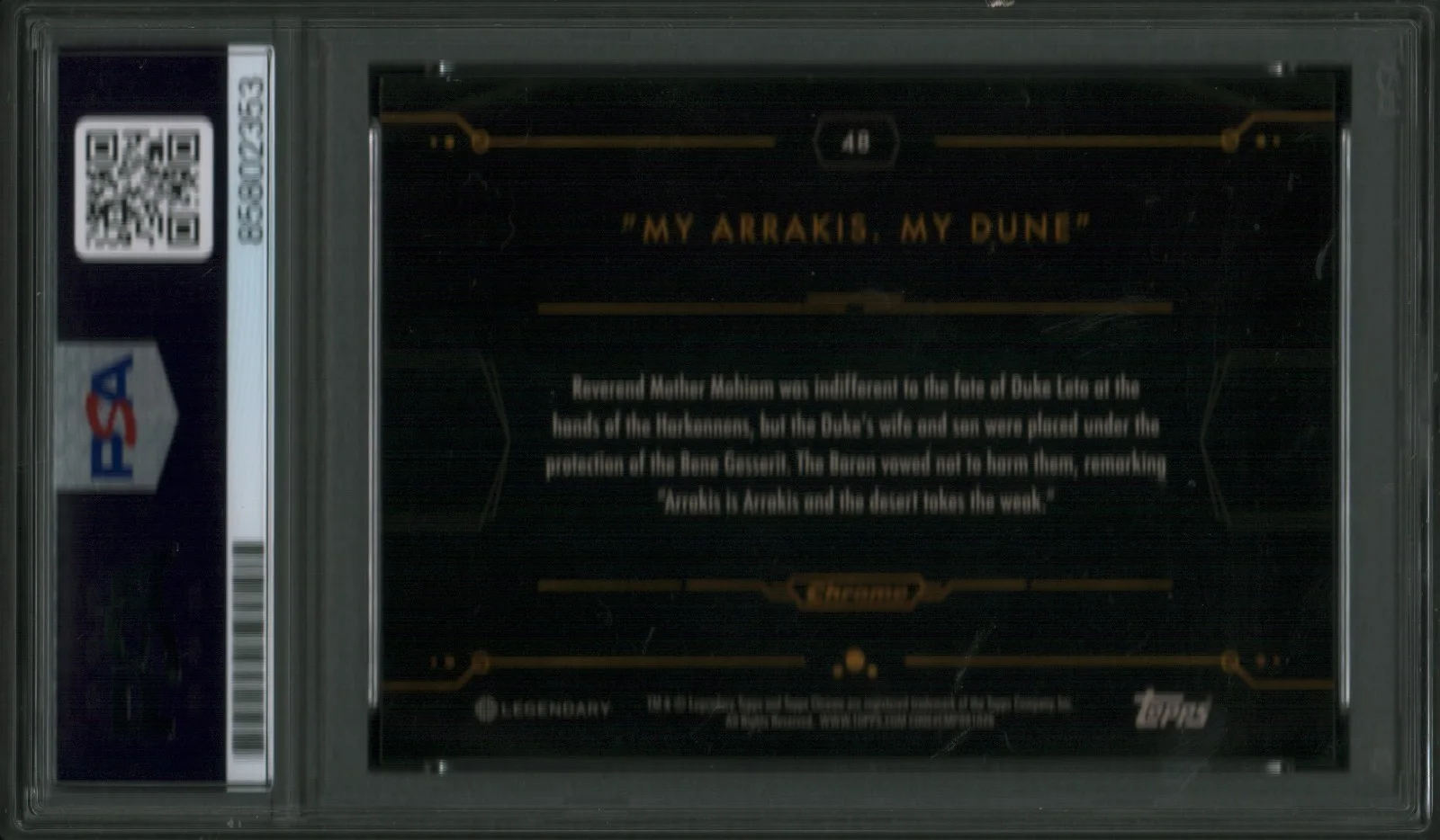 stellan skarsgard — Stellan Skarsgard Signed Dune Trading Card Barron Harkonen PSA/DNA My Arrakis 48, изображение 2