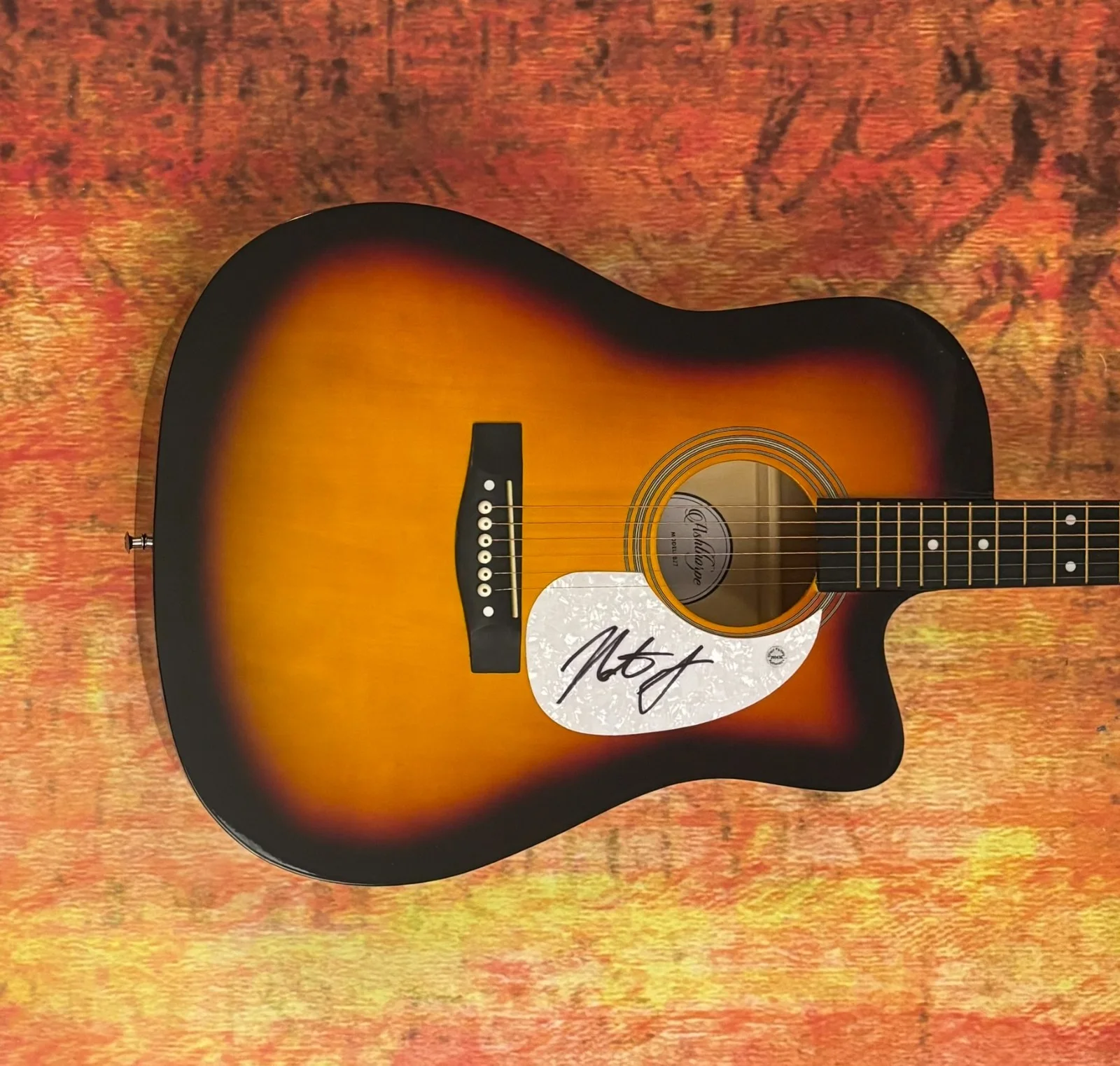 GFA Wildflower & Whiskey on You * NATE SMITH * Signed 41" Acoustic Guitar COA, image 4