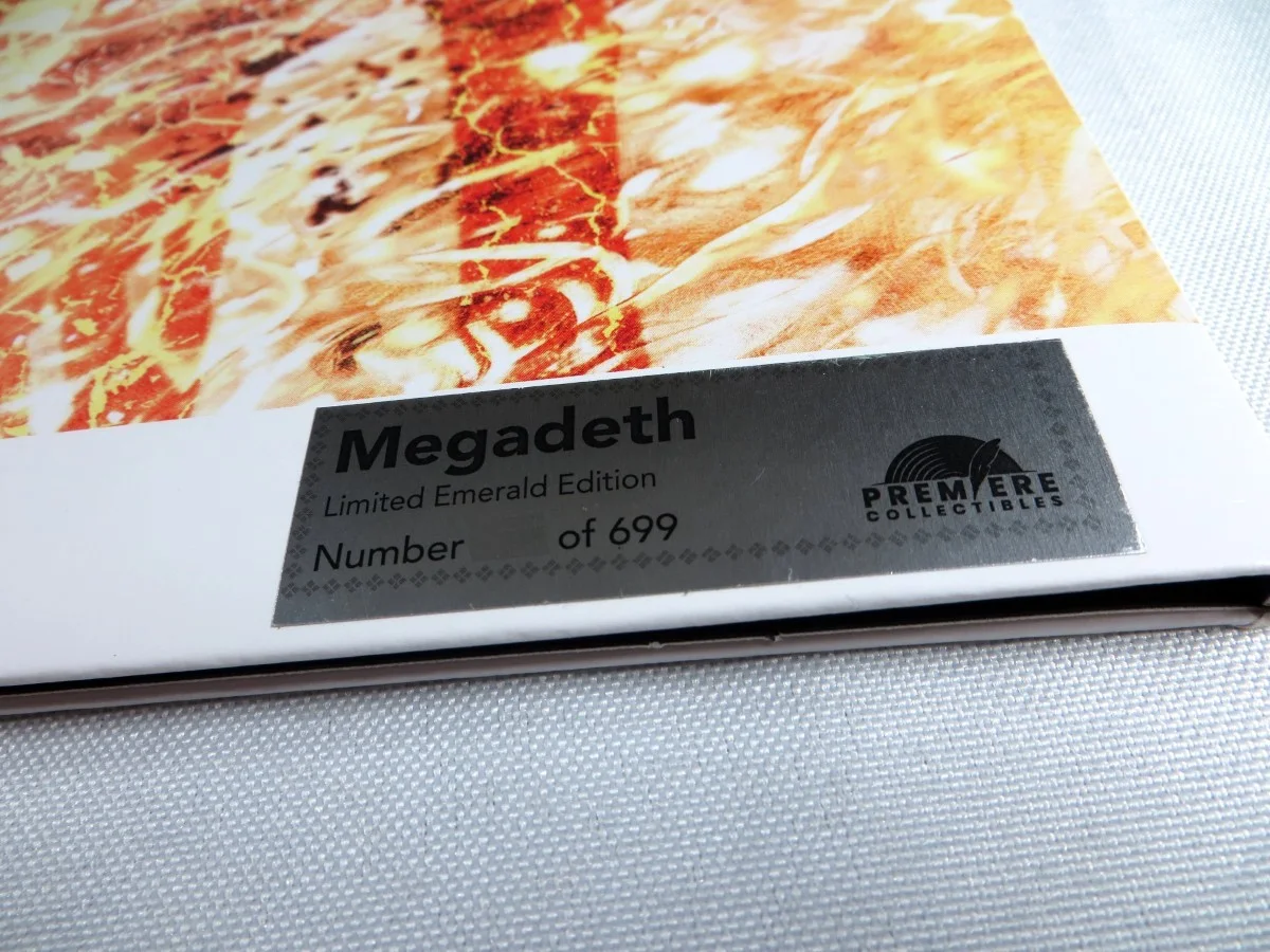 Megadeth Band Signed Autographed Record Album Cover Mustaine +3 Emerald /699 JSA, image 3