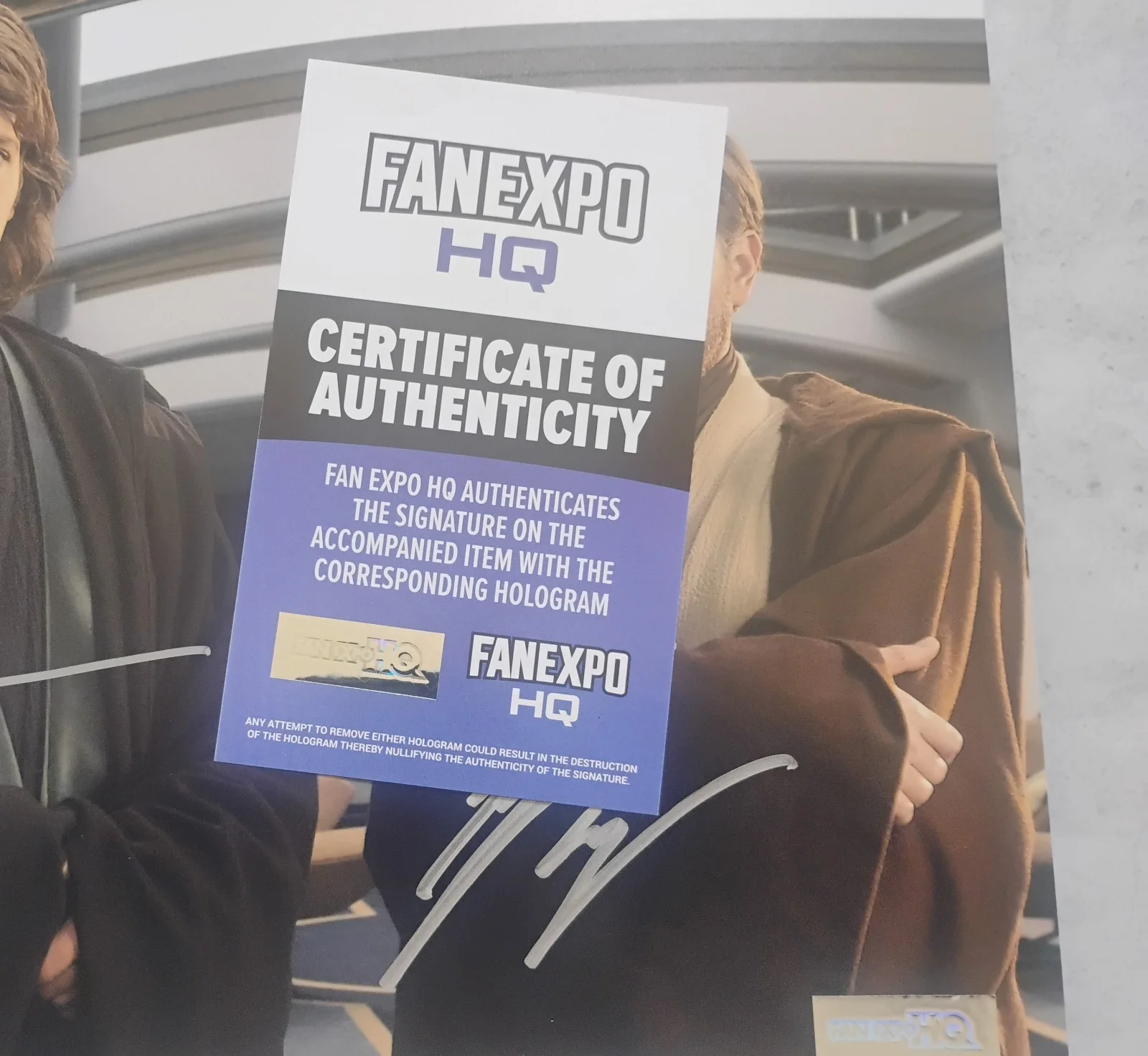 Hayden Christensen & Ewan McGregor Hand Signed 8x10 Photo COA Star Wars, image 5