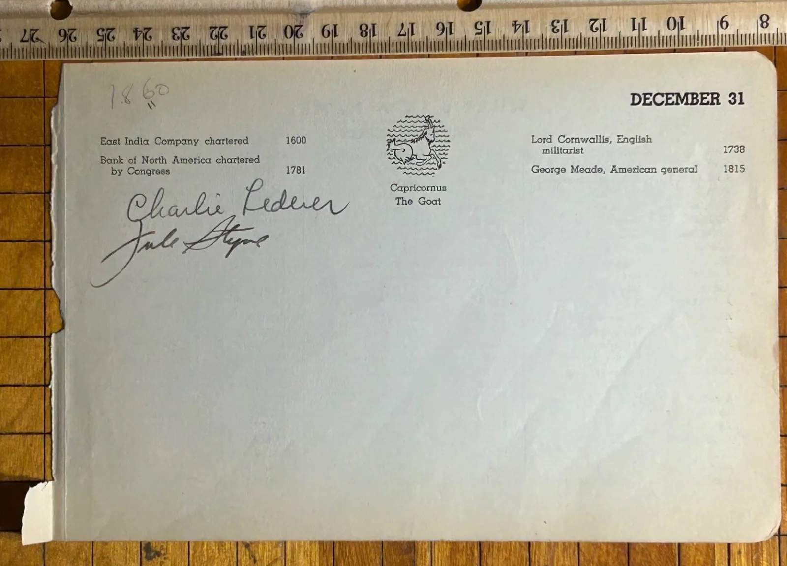 CHARLES LEDERER (Film/Play Writer) JULE STYNE (Compser) SIGNED, image 3