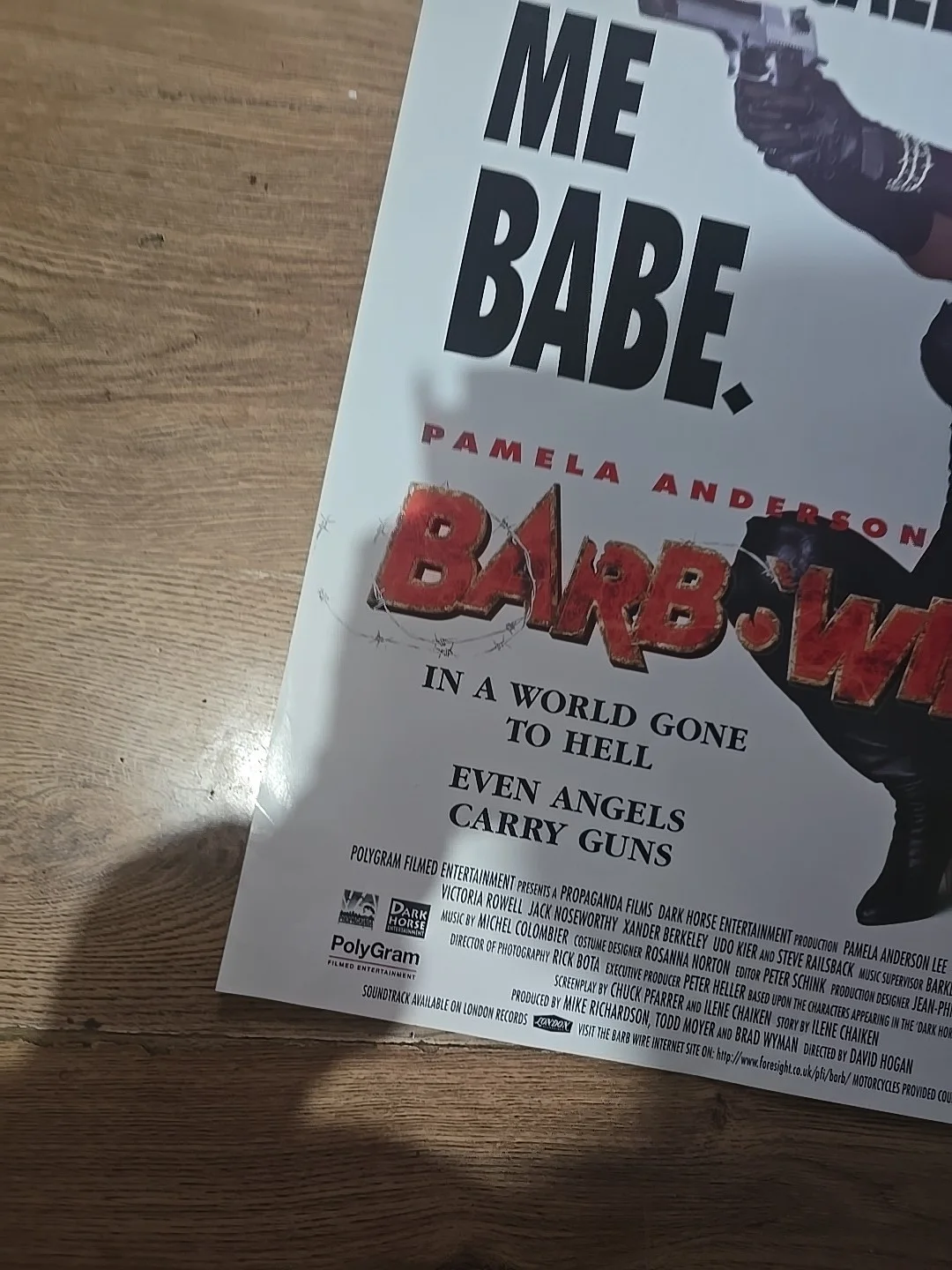 Barb Wire Original Video Shop VHS Poster Rare Pamela Anderson, изображение 2