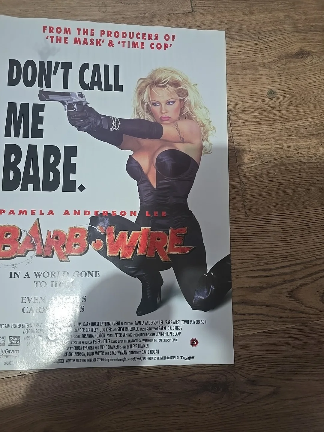 Barb Wire Original Video Shop VHS Poster Rare Pamela Anderson, изображение 3