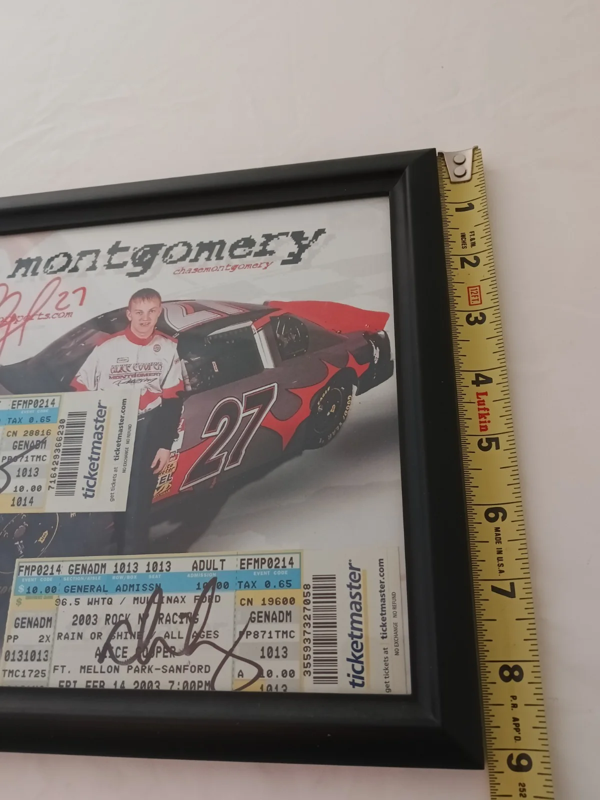 Signed Photo Chase Montgomery #27 & Alice Cooper 2003 Rock & Racing, изображение 4