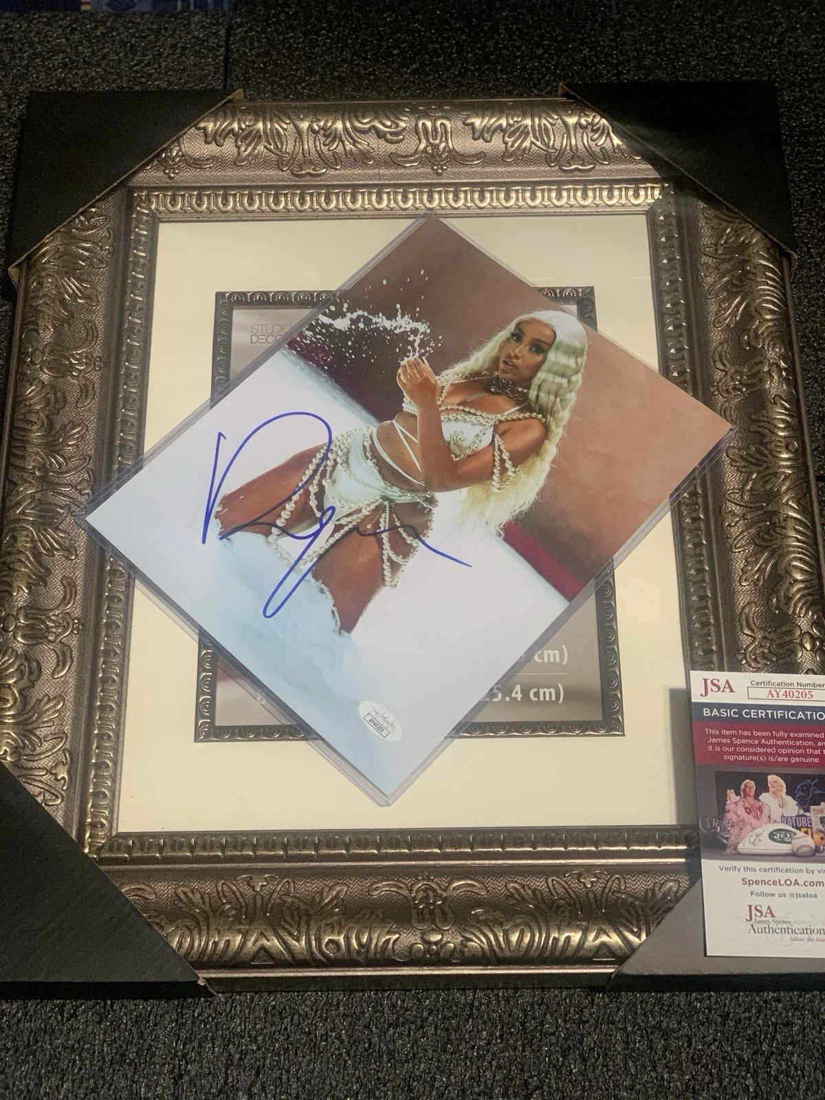 DOJA CAT Signed 8x10 PHOTO FRAMED RARE 1/1 AGORA HILLS KISS JSA PSA BAS ACOA, изображение 3