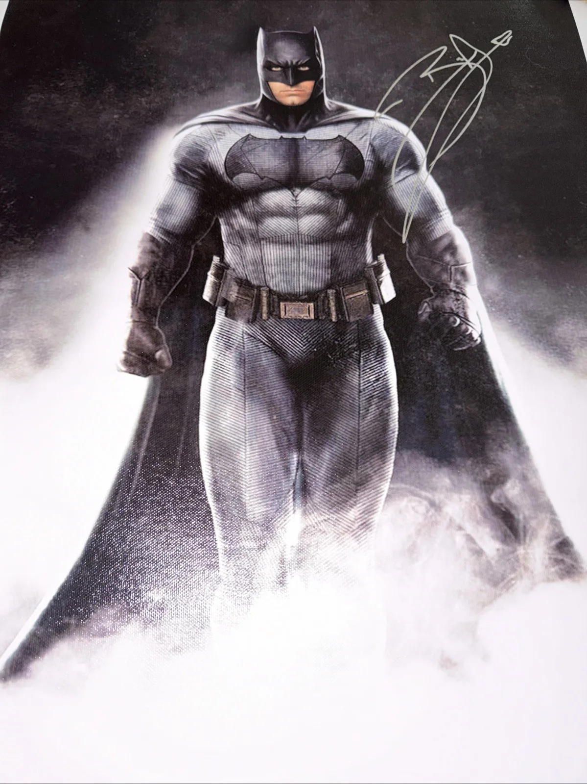 BEN AFFLECK — BEN AFFLECK SIGNED BATMAN CANVAS PHOTO BECKETT JUSTICE LEAGUE DC, изображение 2