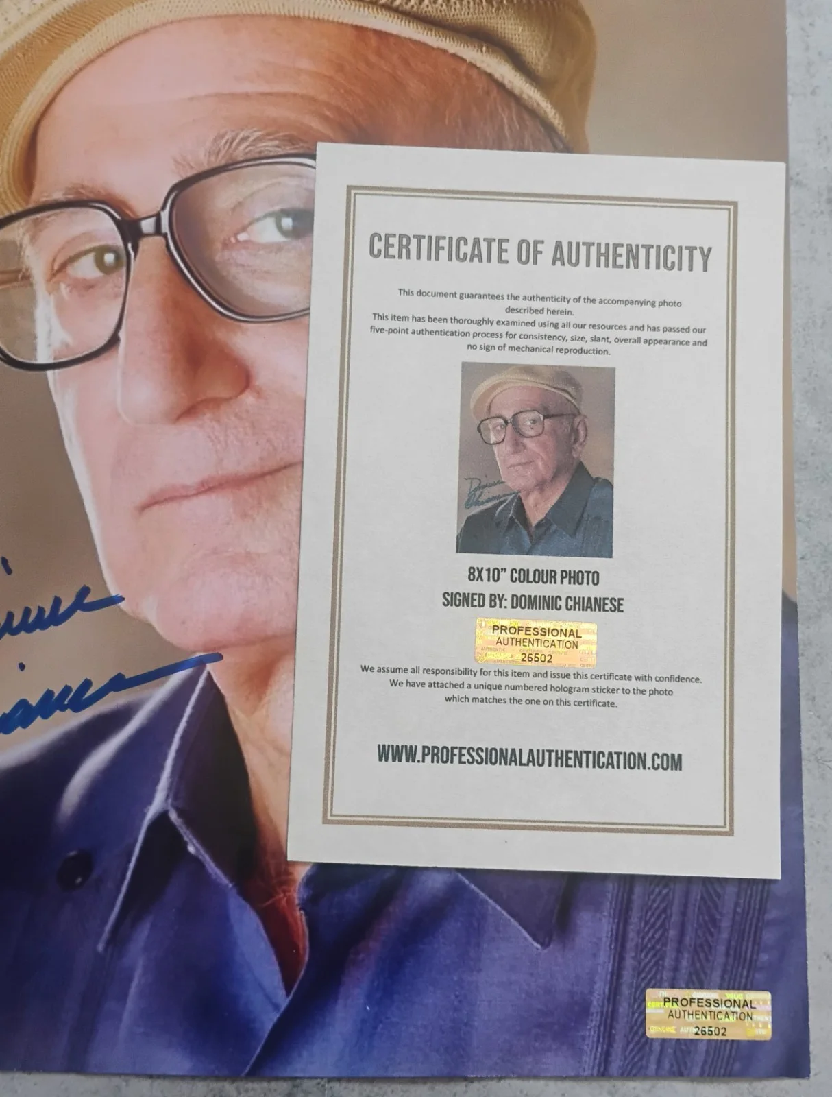 Dominic Chianese Hand Signed Autograph 8x10 Photo COA The Sopranos, изображение 4